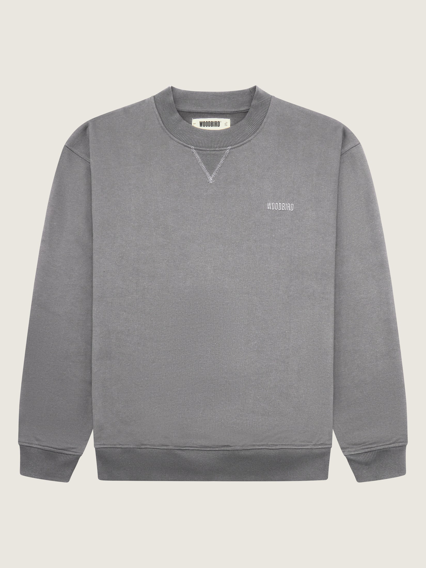 Woodbird WBCope Home Crew Sweats Antra Grey