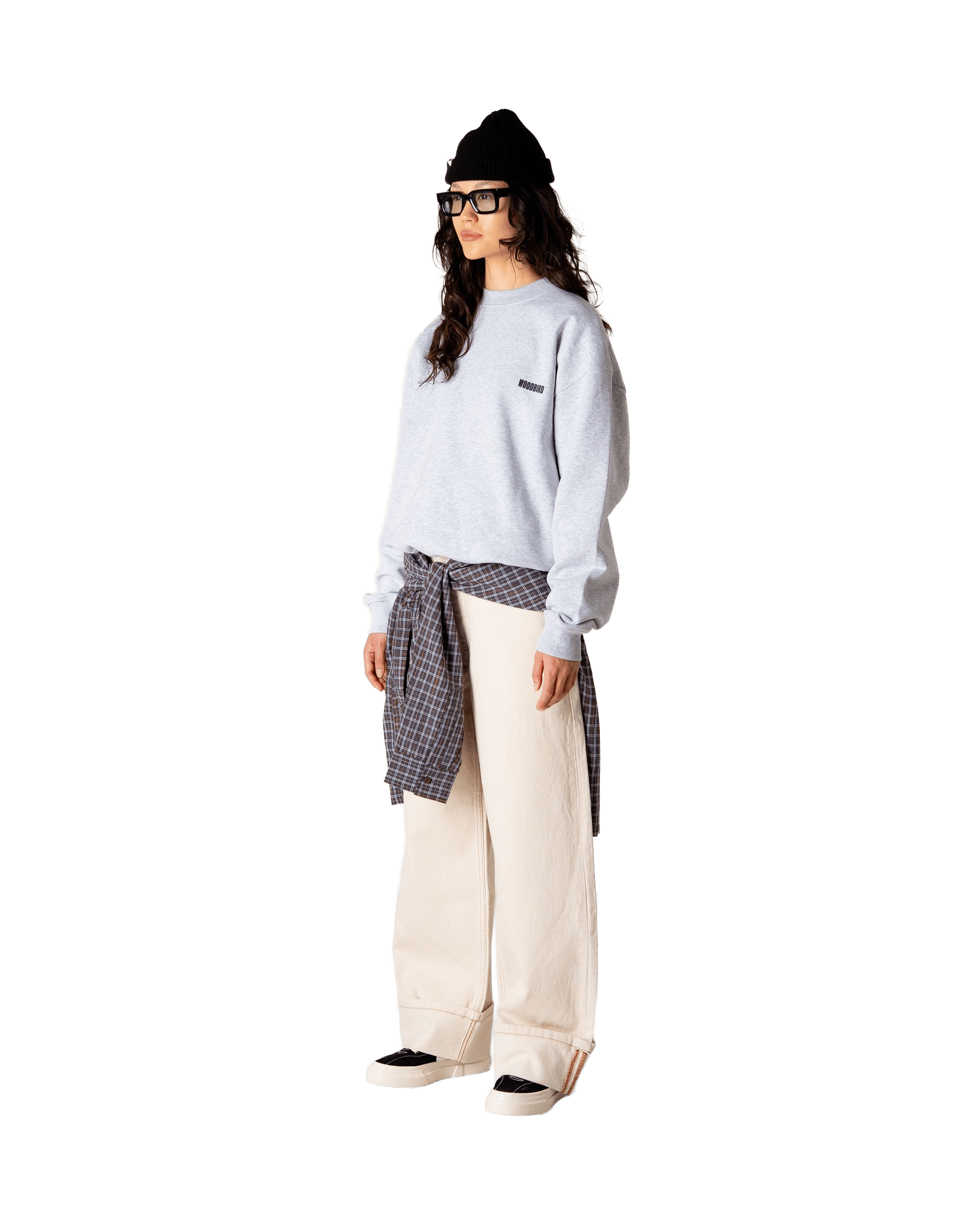 Woodbird Female WBCupe Home Crew Sweats Snow Melange