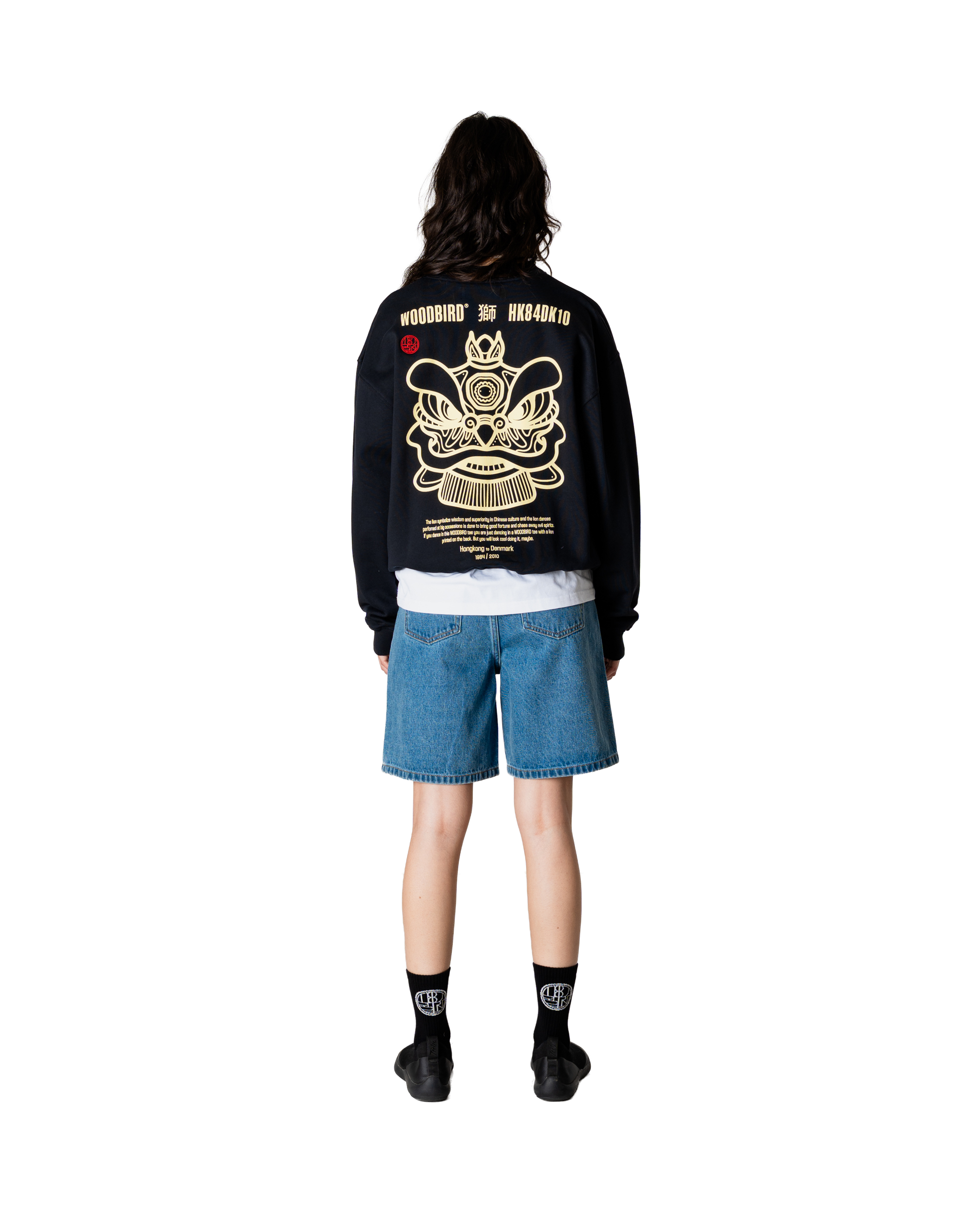 Woodbird Female WBCupe Lion Crew Sweats Black