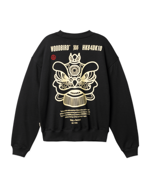 Woodbird Female WBCupe Lion Crew Sweats Black