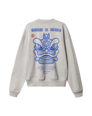 Woodbird Female WBCupe Lion Crew Sweats Light Grey Melange