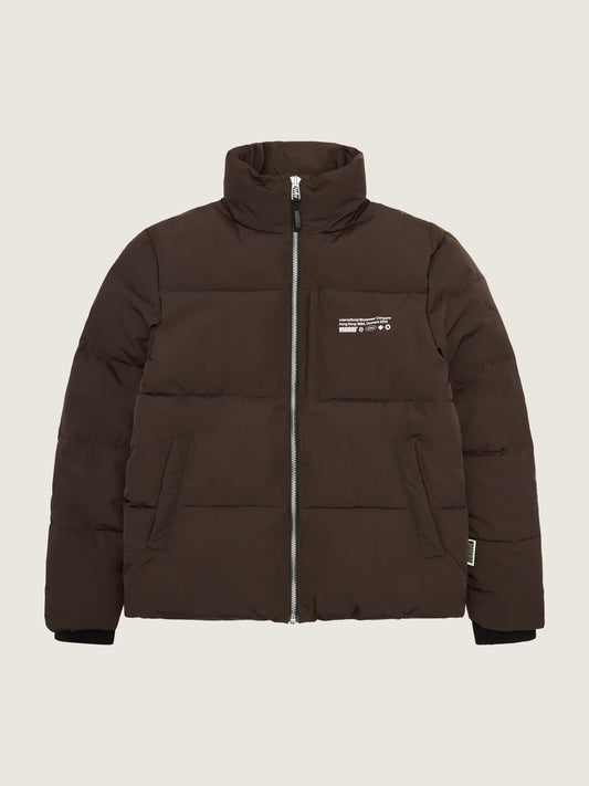 Woodbird WBDapper Puff Jacket Outerwear Chocolate brown