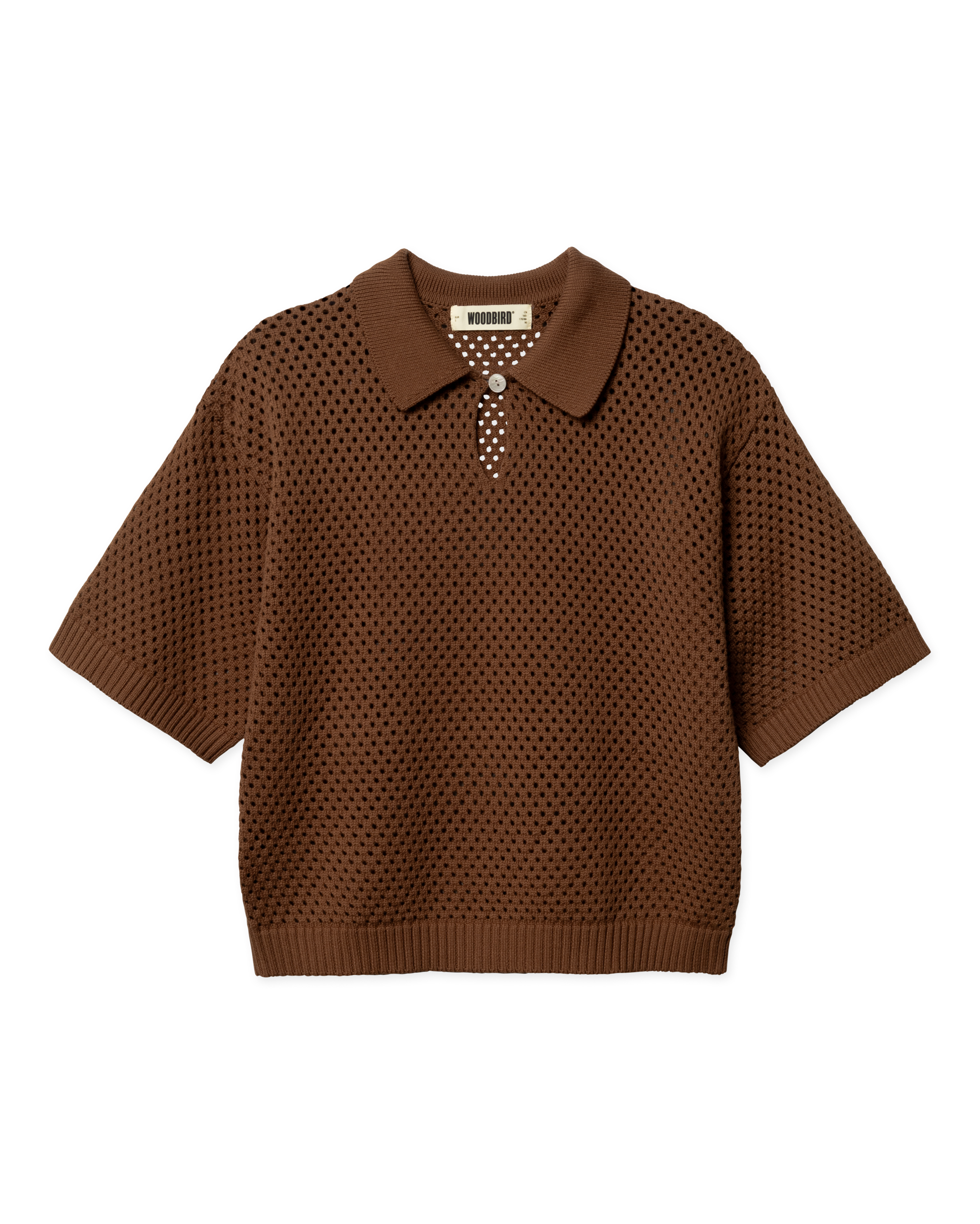 Woodbird Female WBDashy Crade Polo Knits Mid Brown