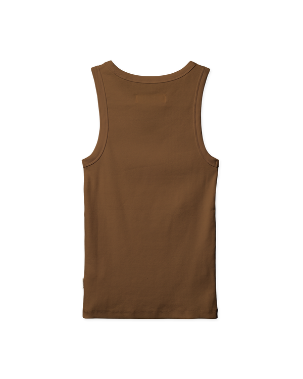 Woodbird Female WBDee Rib Tank Top T-Shirts Mid Brown