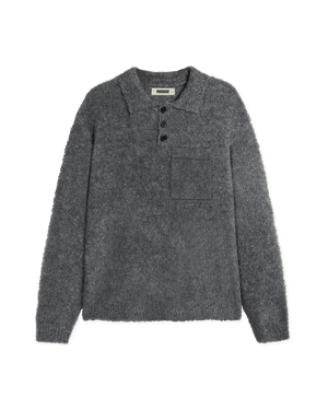 Woodbird WBDom Loop Polo Knits Asphalt