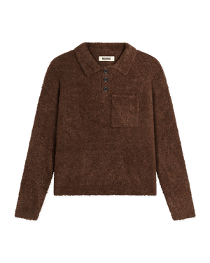 Woodbird WBDom Loop Polo Knits Dark Brown