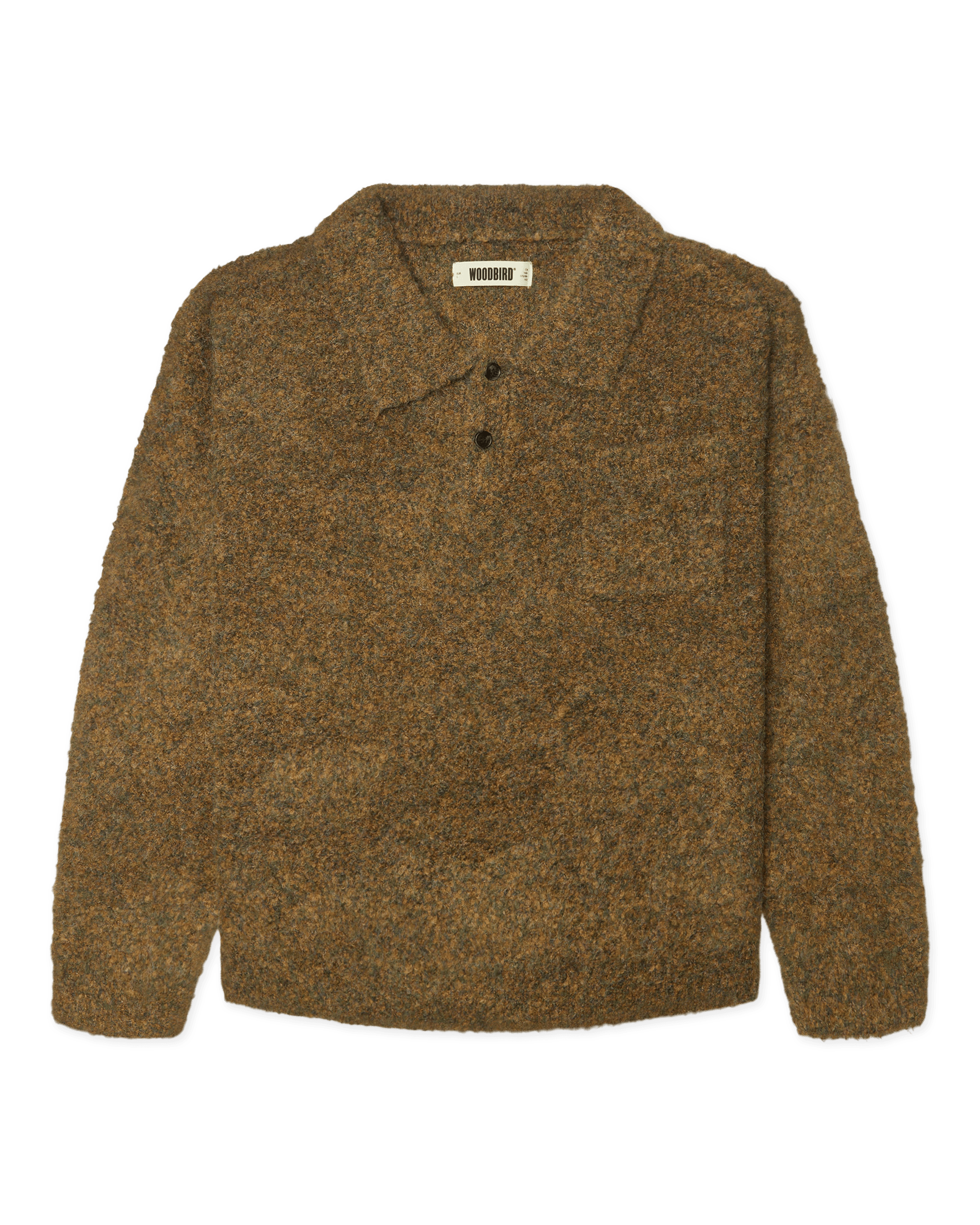 Woodbird WBDom Loop Polo Knits Dark Olive