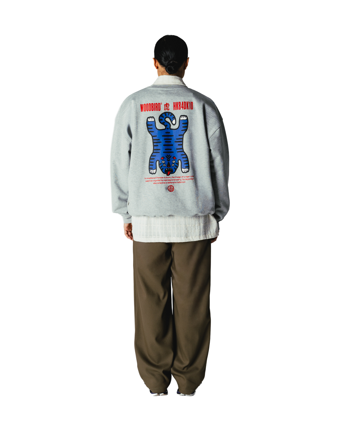 Woodbird WBDuke Tiger Crew Sweats Grey Melange