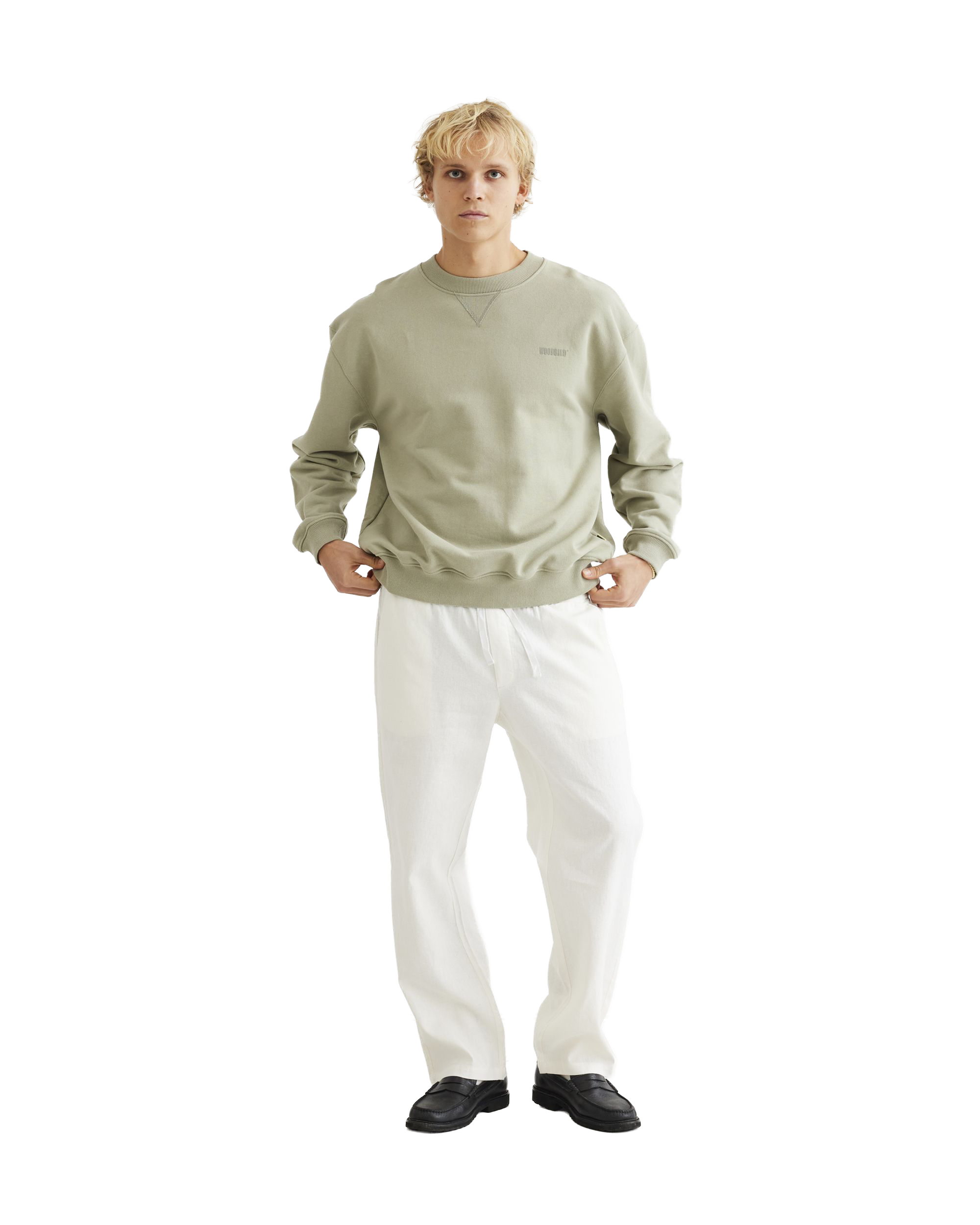 Woodbird WBEik Linen Pant Pants Off White