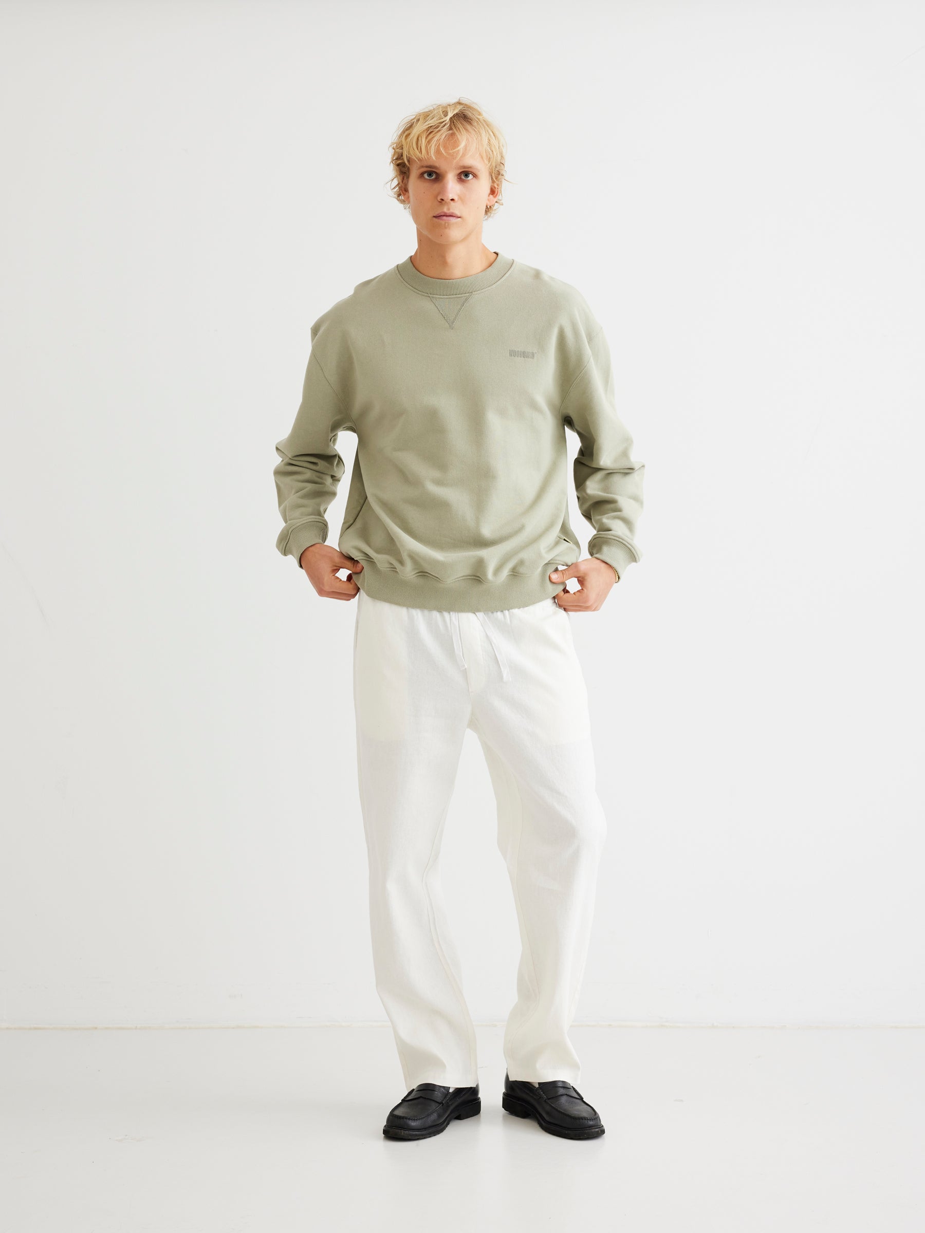 Woodbird WBEik Linen Pant Pants Off White