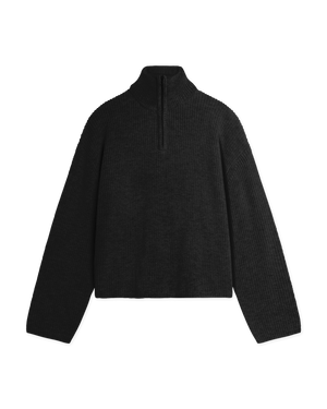 Woodbird Female WBFang Half Zip Knit Knits Black