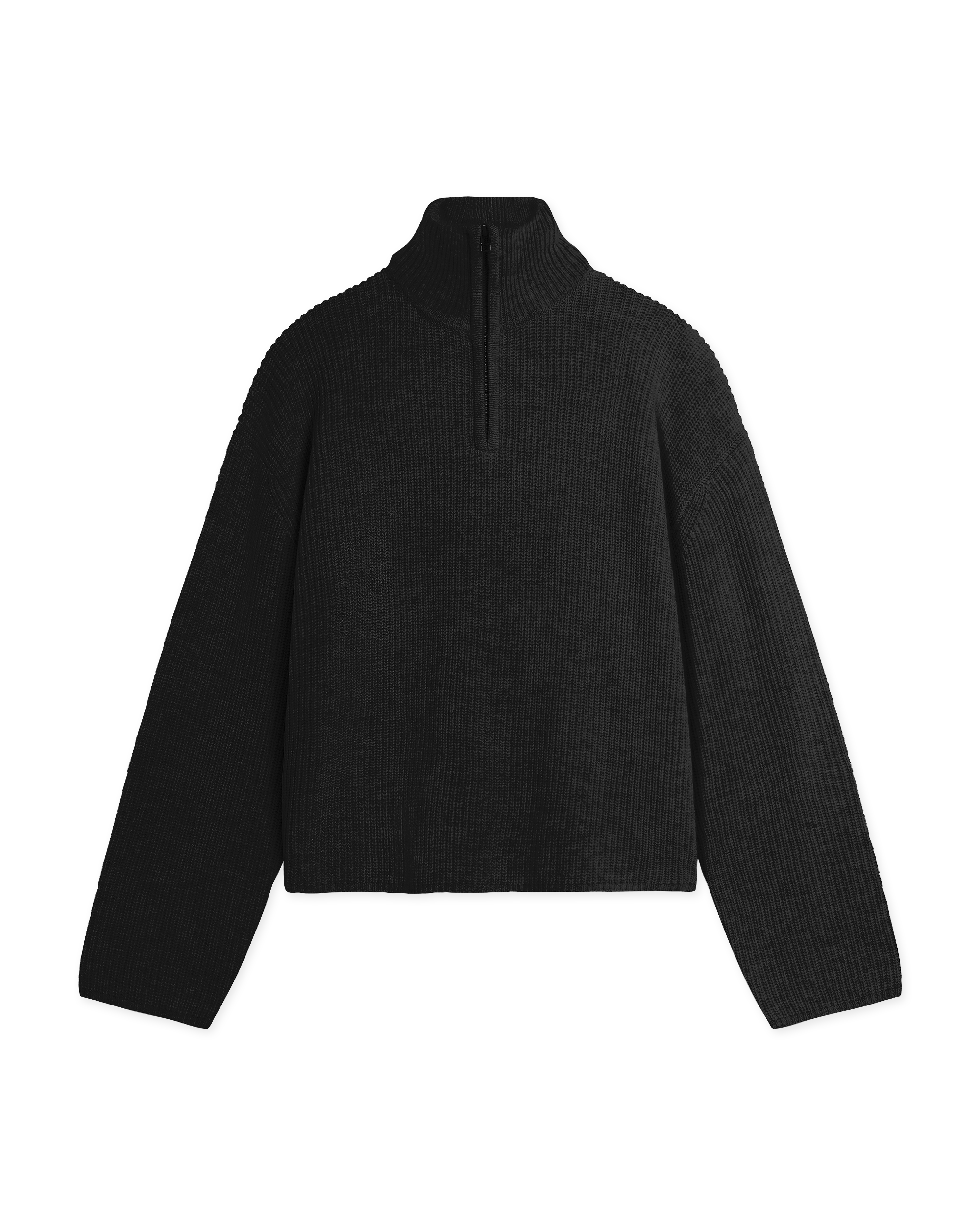 Woodbird Female WBFang Half Zip Knit Knits Black