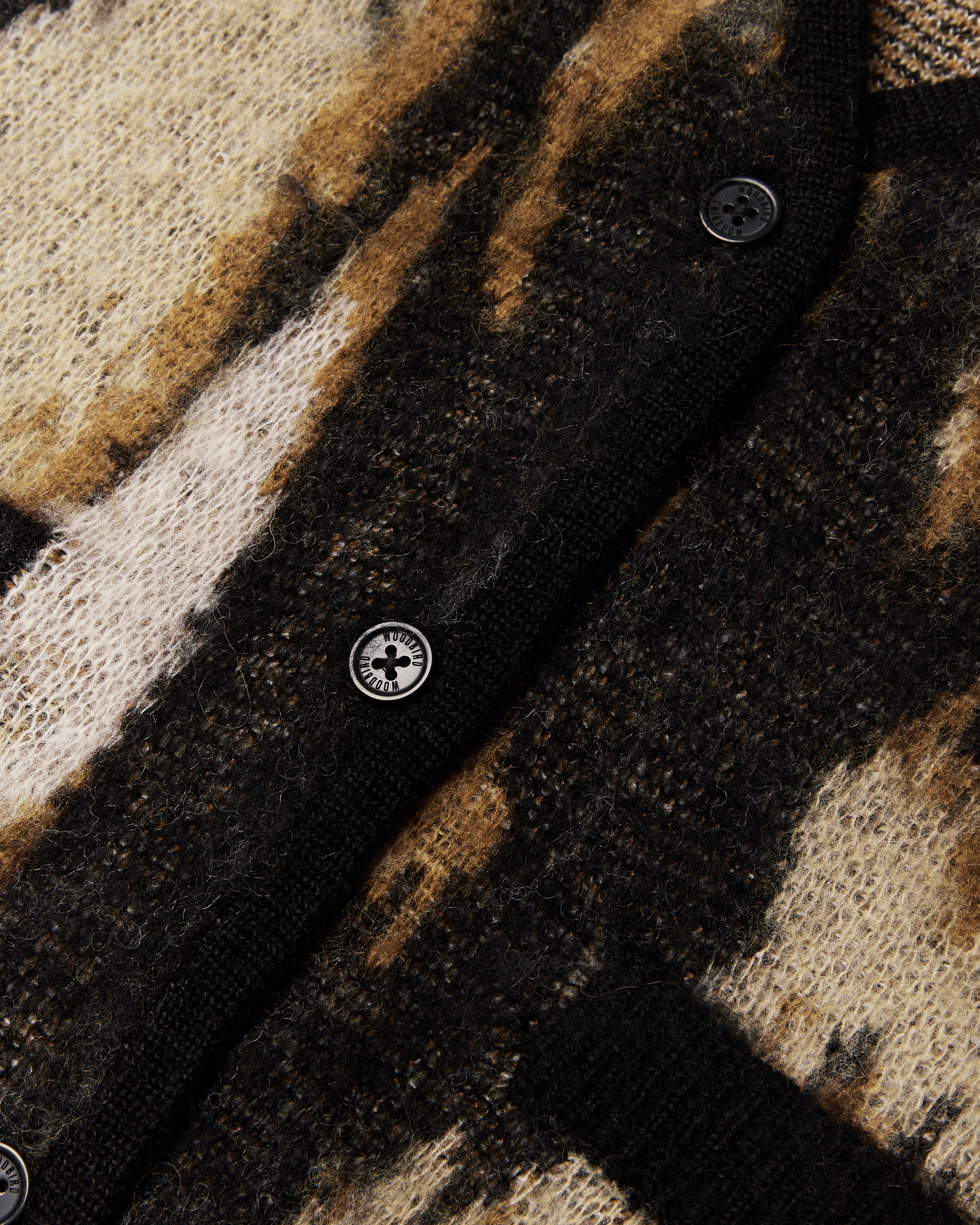 Woodbird Female WBFen Multi Cardigan Knits Sand-Black