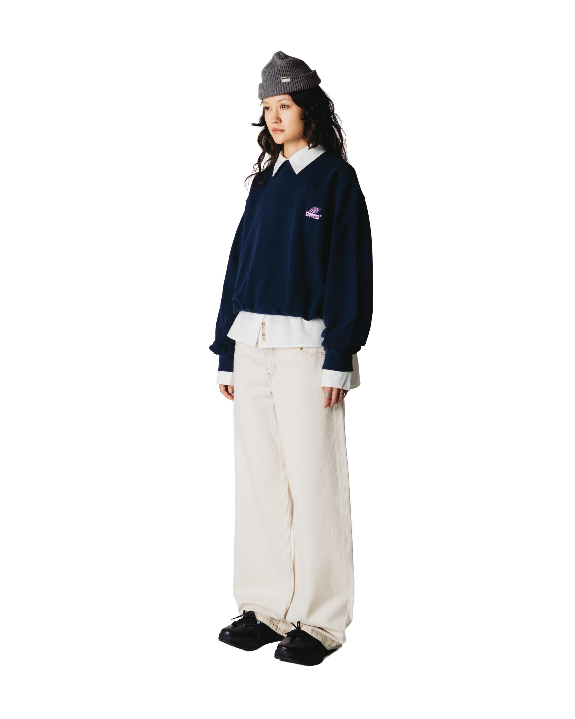 Woodbird Female WBFranka Action Crew Sweats Dark Navy