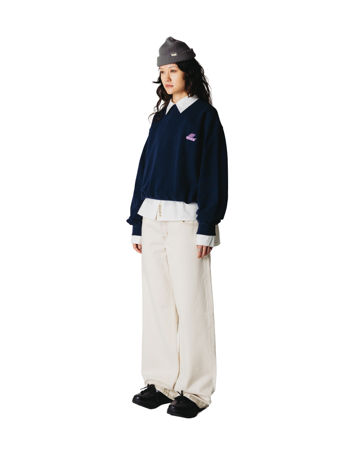 Woodbird Female WBFranka Action Crew Sweats Dark Navy