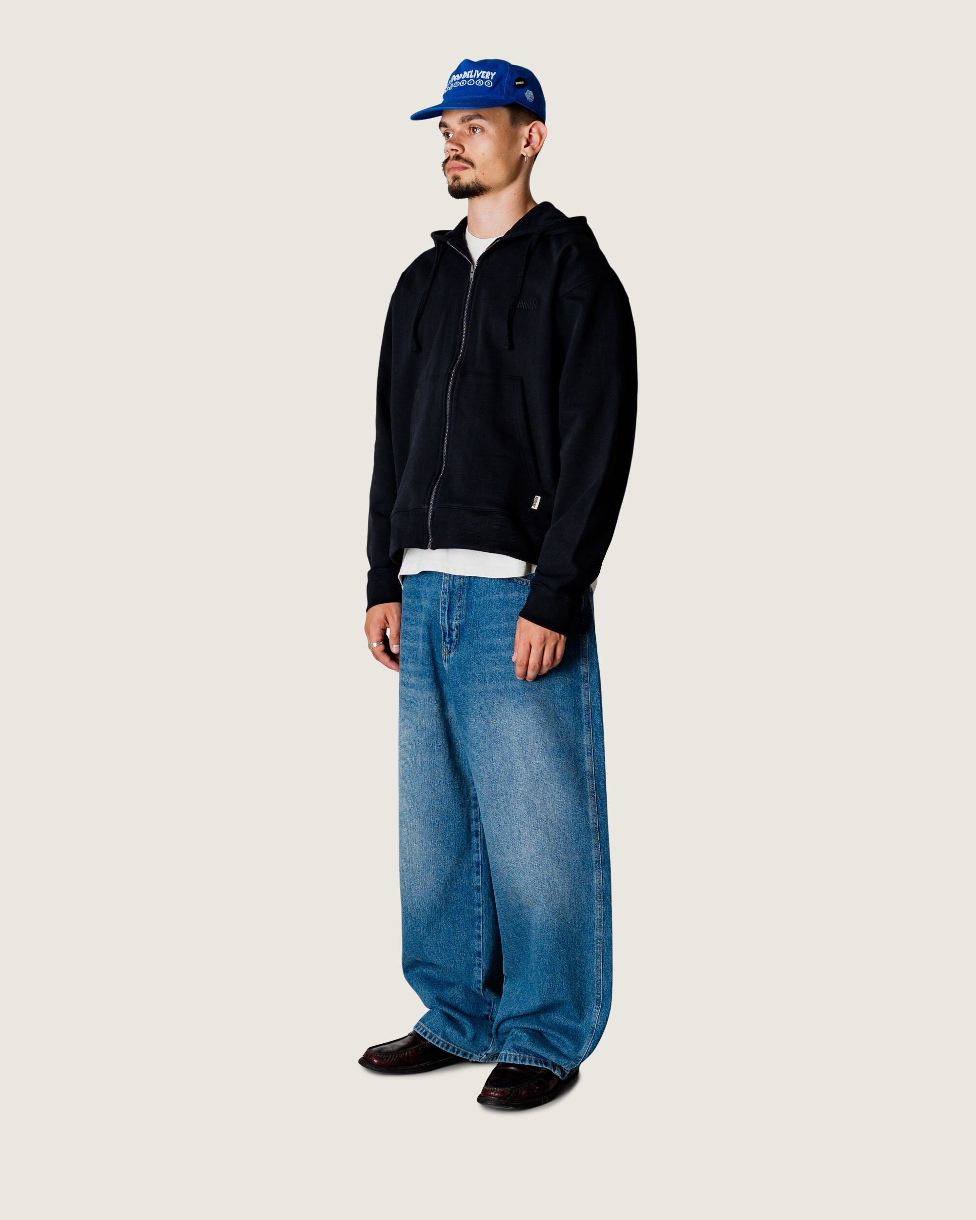 Woodbird WBFuji Base Zip Hoodie Sweats Black