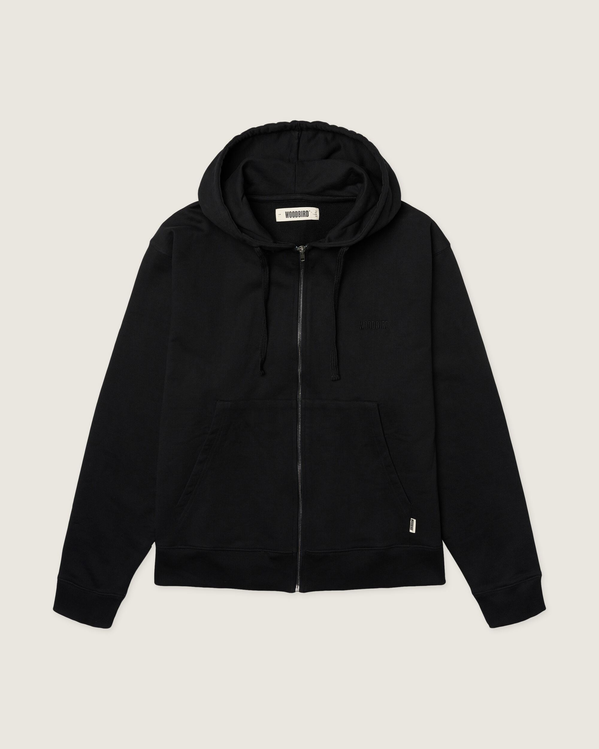 Woodbird WBFuji Base Zip Hoodie Sweats Black