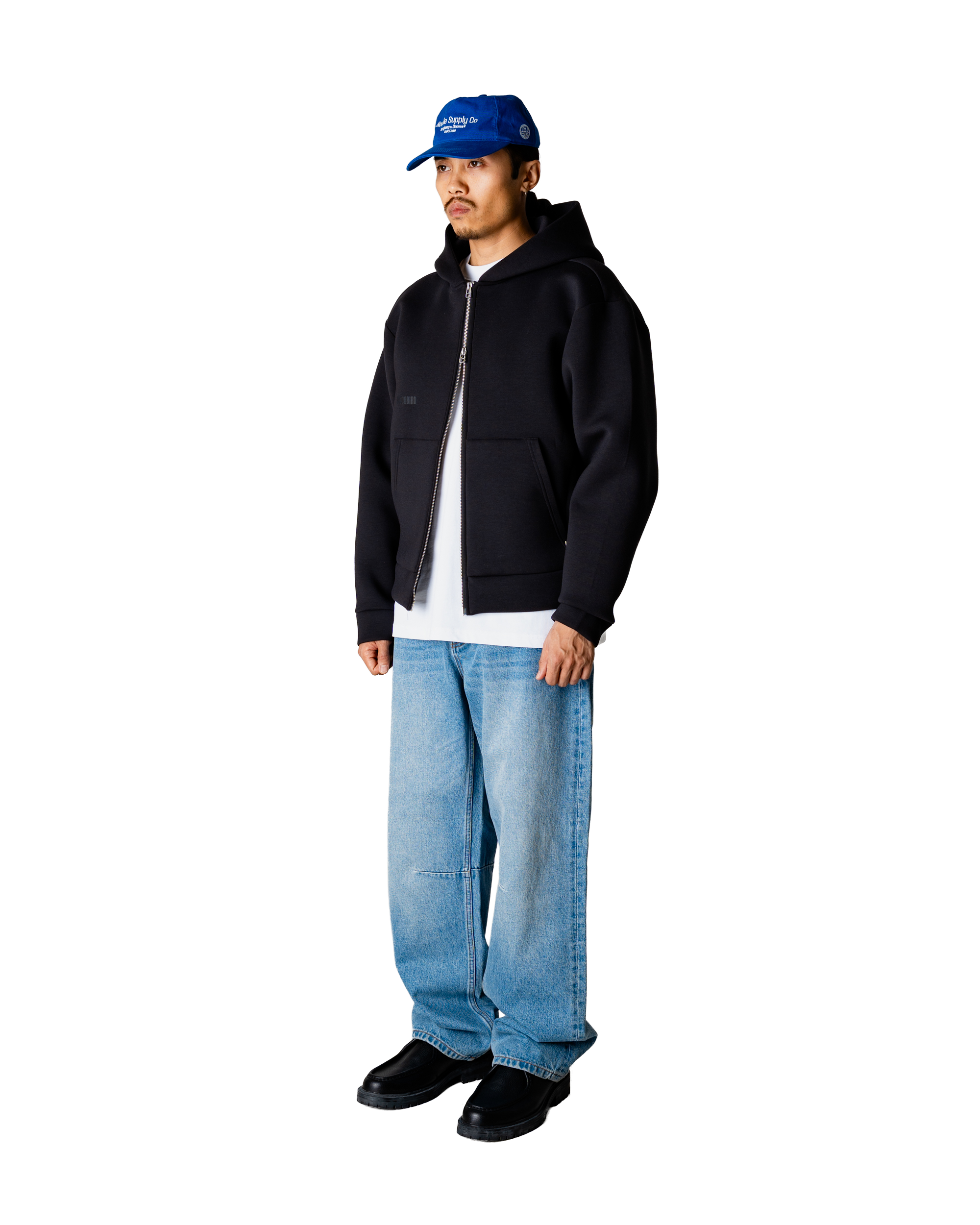 Woodbird WBFuji Scuba Zip Hoodie Sweats Black