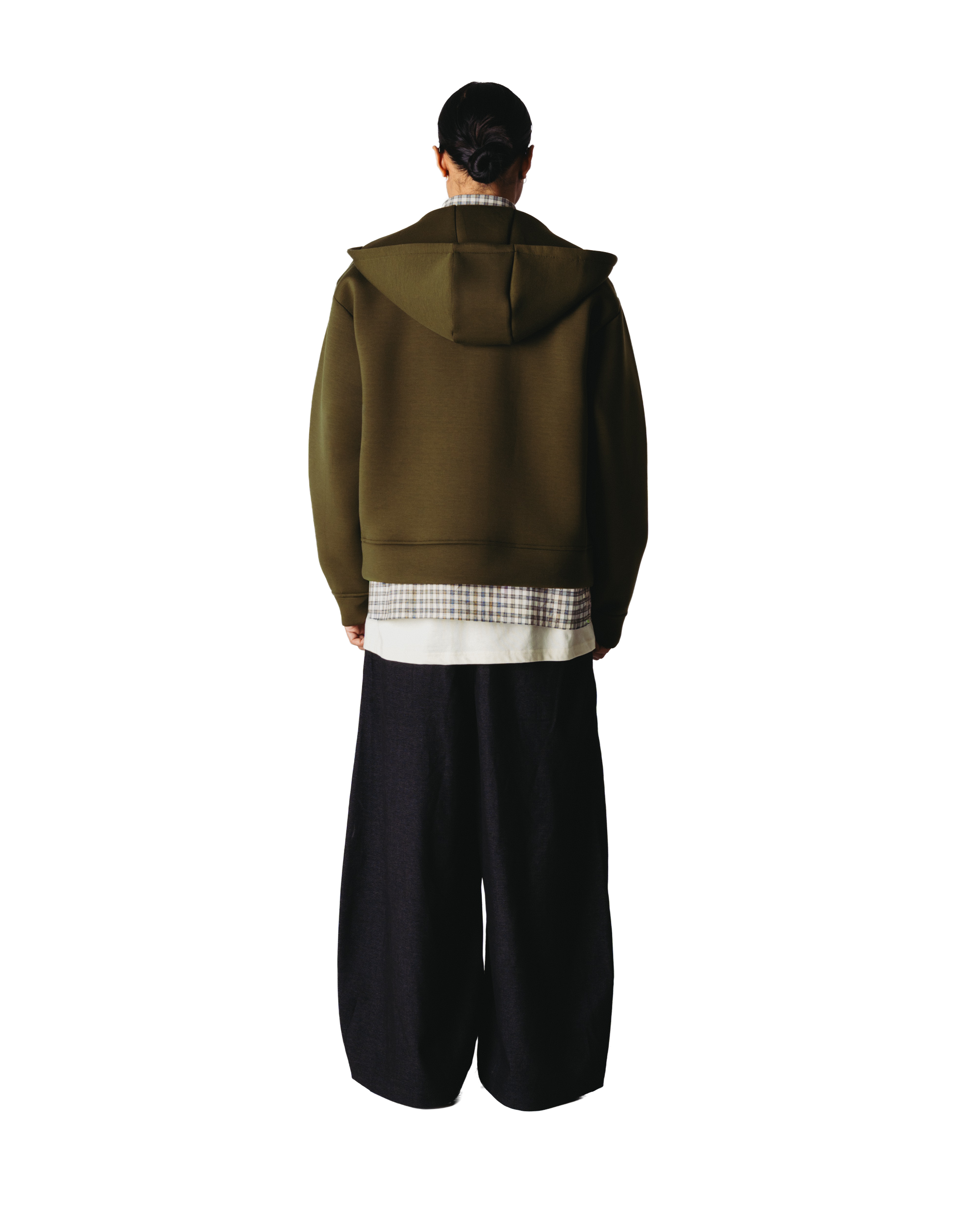Woodbird WBFuji Scuba Zip Hoodie Sweats Dark Olive