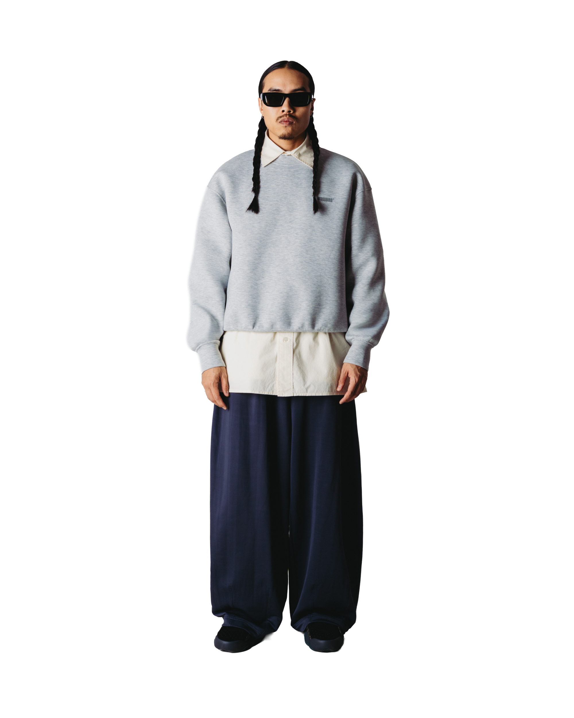 Woodbird WBFuko Scuba Crew Sweats Grey Melange