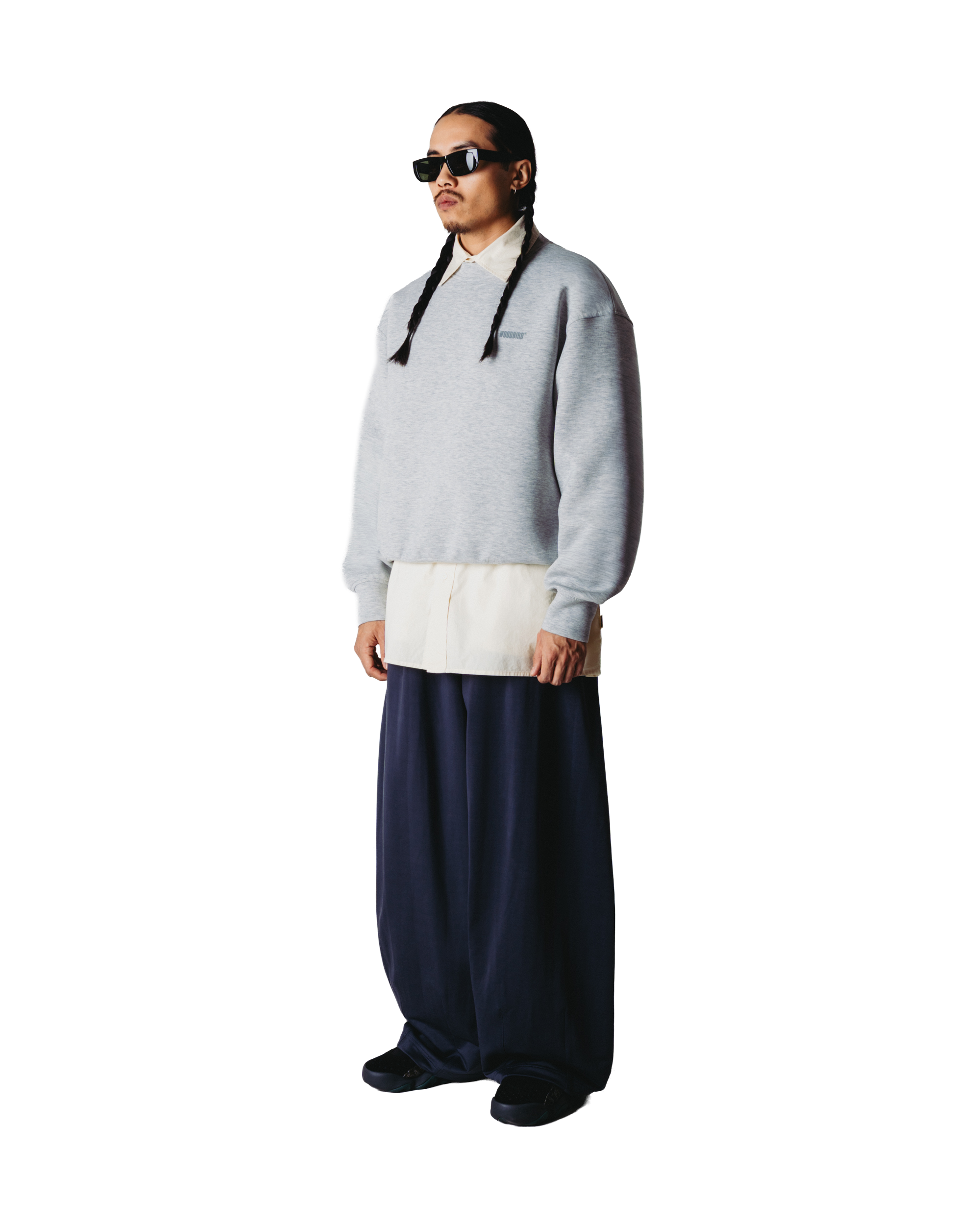Woodbird WBFuko Scuba Crew Sweats Grey Melange