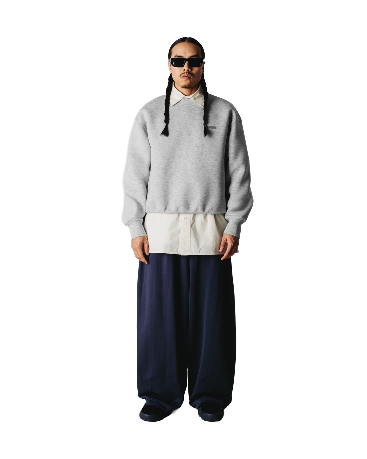 Woodbird WBFuko Scuba Crew Sweats Grey Melange