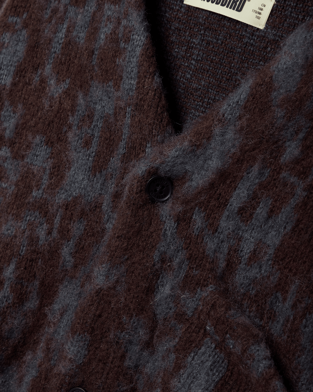 Woodbird WBGao JQ Cardigan Knits Fudge-Grey