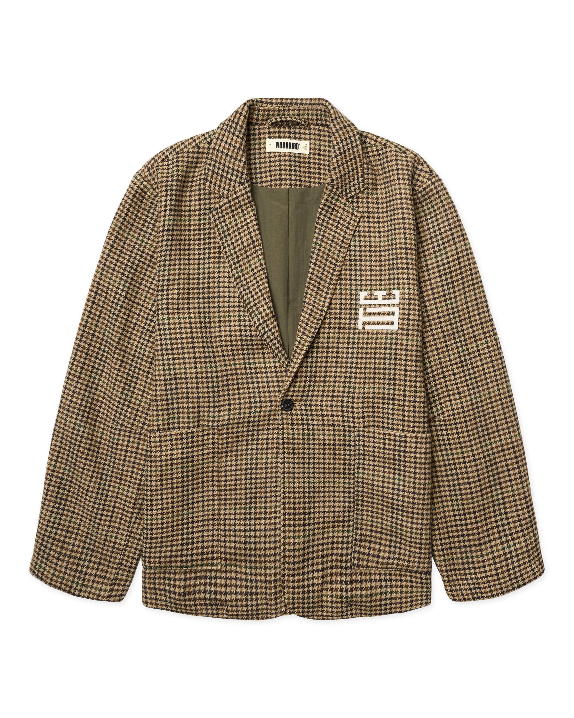 Woodbird WBGing Check Blazer Jackets Brown-Green