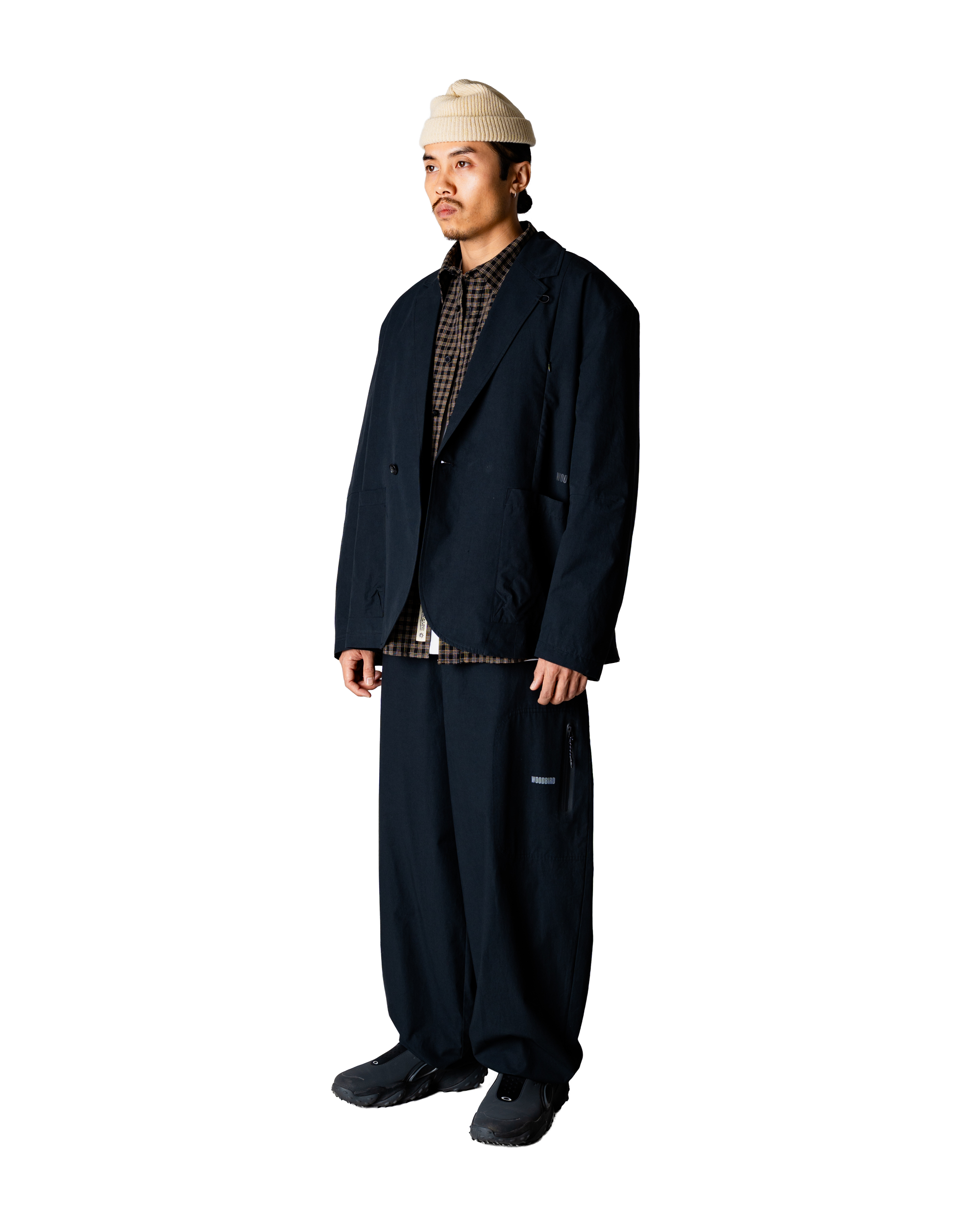 Woodbird WBGing Paper Blazer Jacket Jackets Black