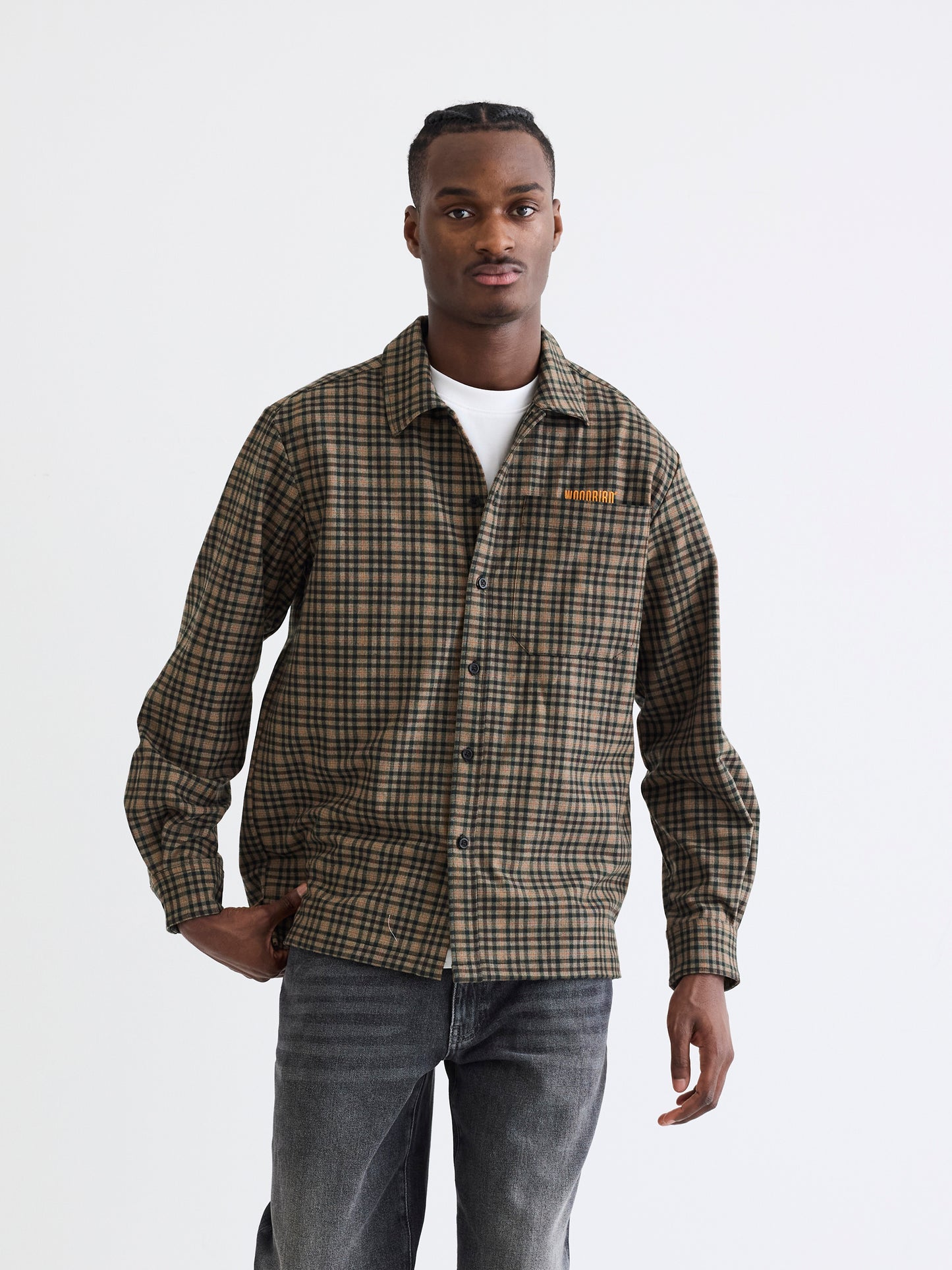 Woodbird WBGlixto Check Shirt Shirts Brown