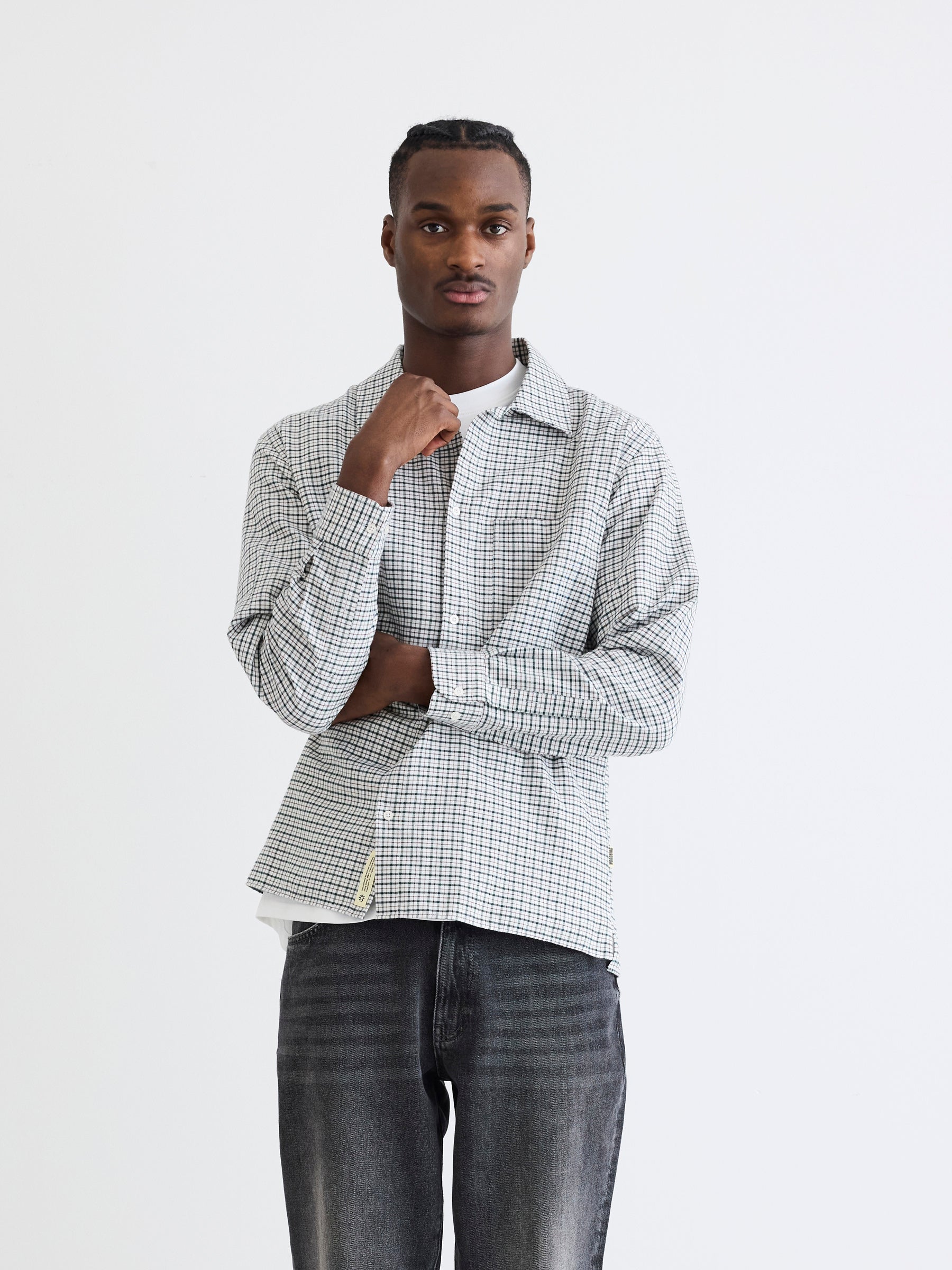 Woodbird WBGlixto Check Shirt Shirts Off White