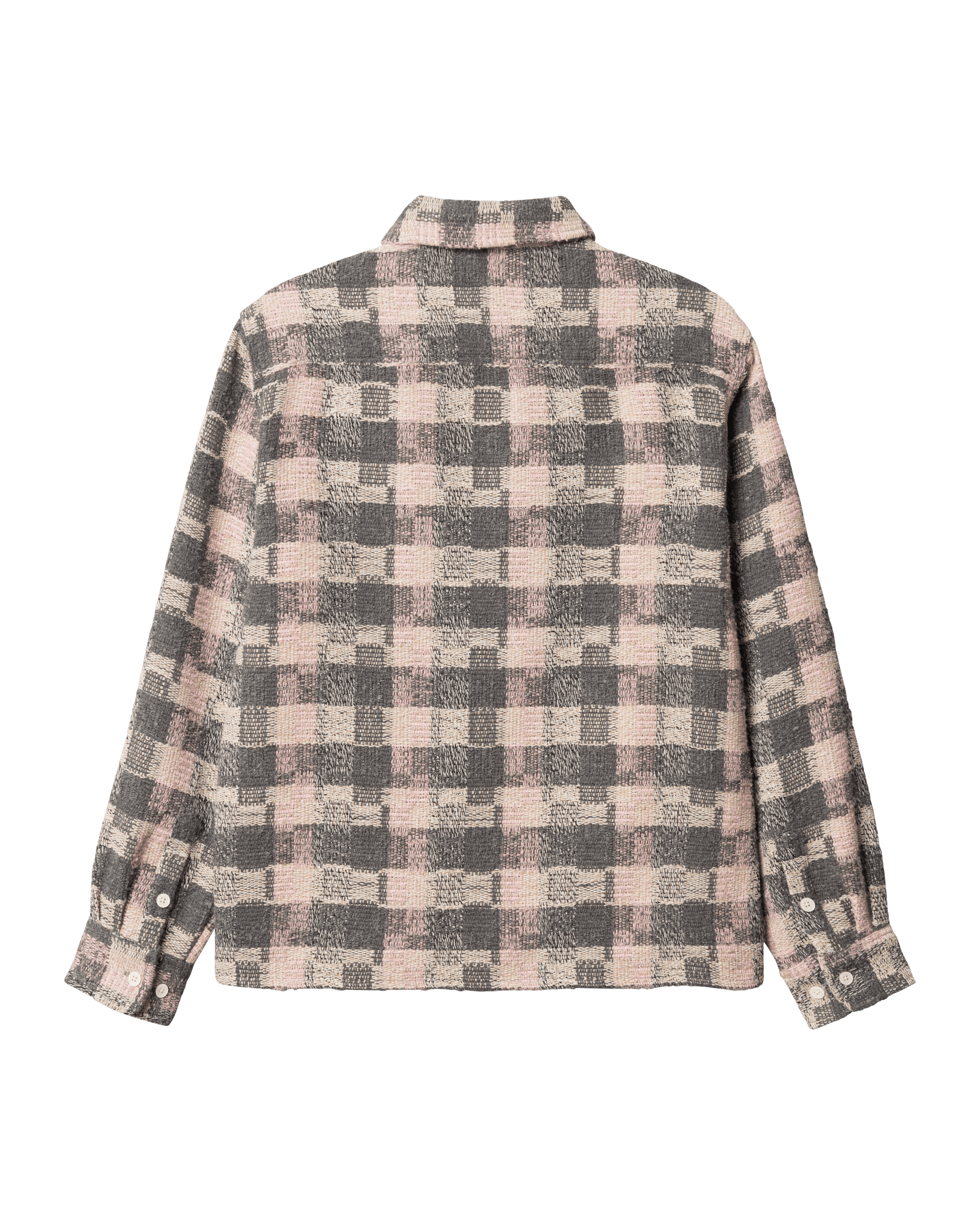 Woodbird WBGlixto Structure Shirt Shirts Grey-Brown
