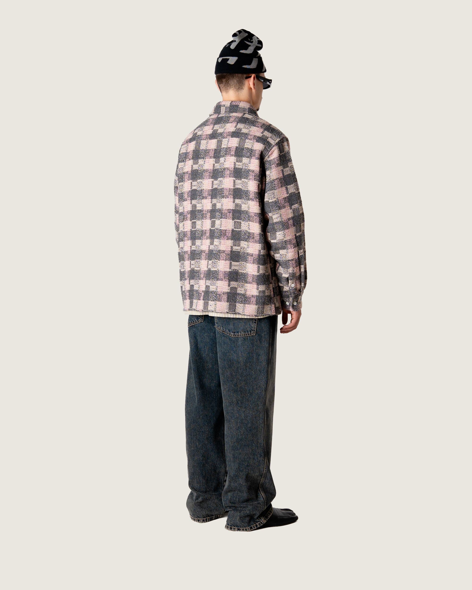 Woodbird WBGlixto Structure Shirt Shirts Grey-Brown