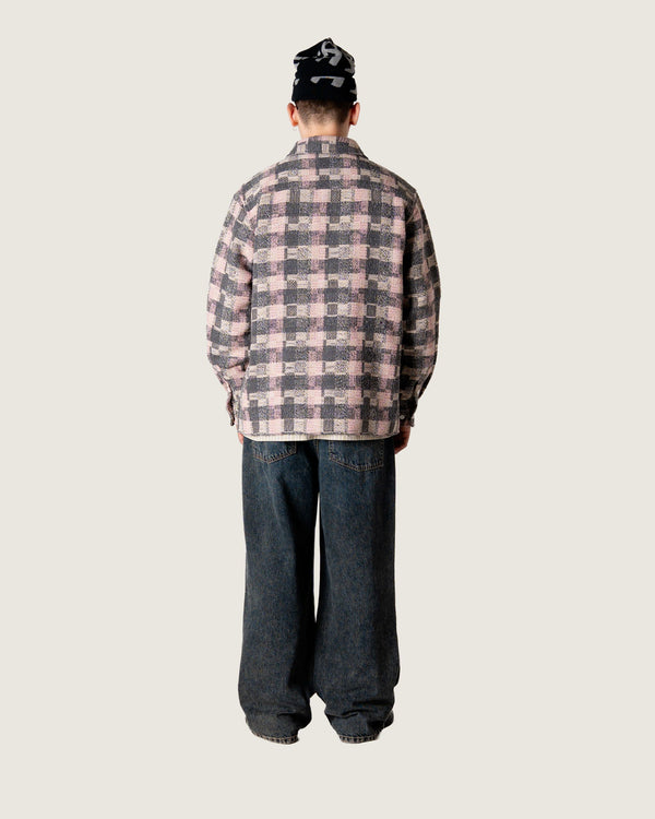 Woodbird WBGlixto Structure Shirt Shirts Grey-Brown