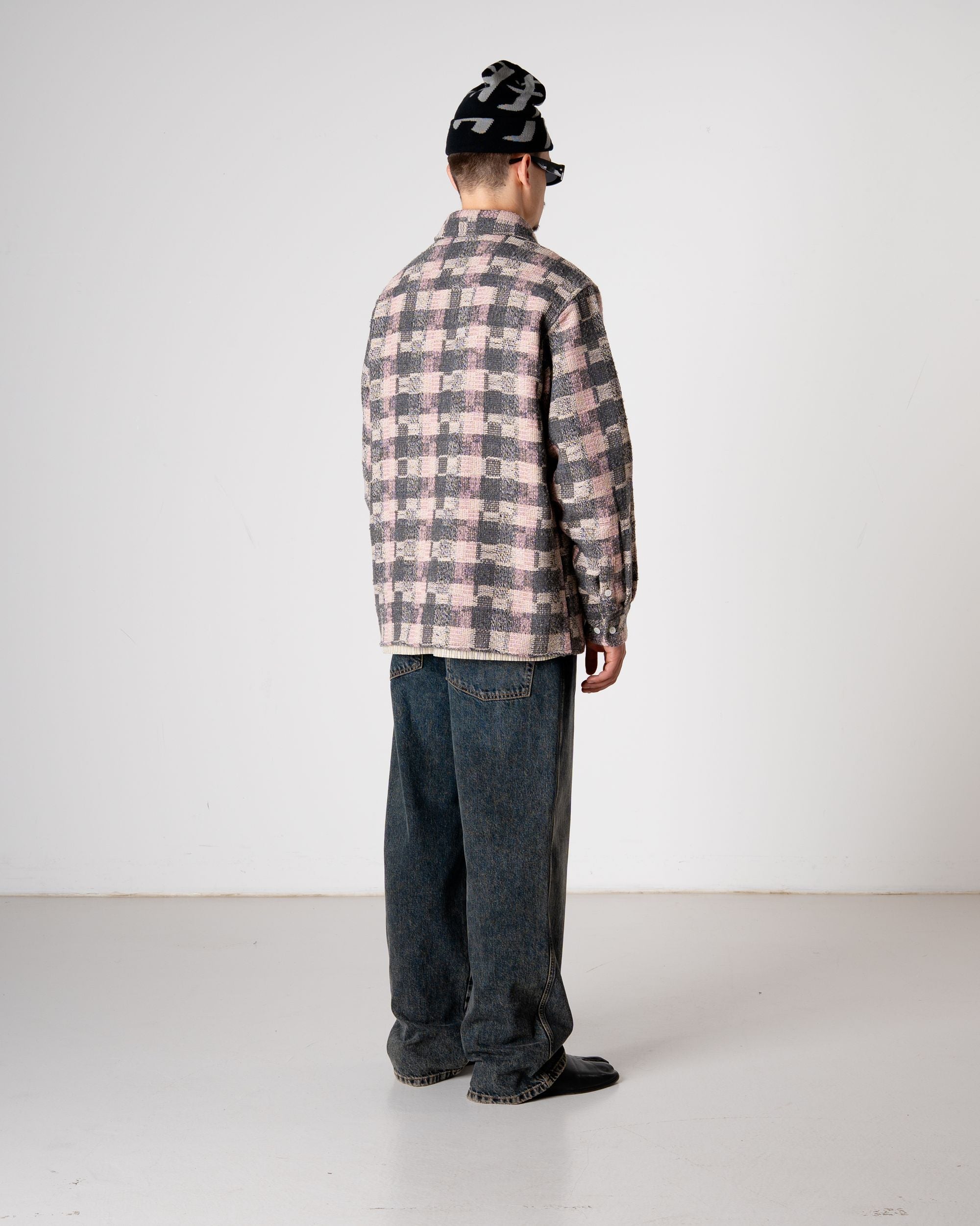 Woodbird WBGlixto Structure Shirt Shirts Grey-Brown
