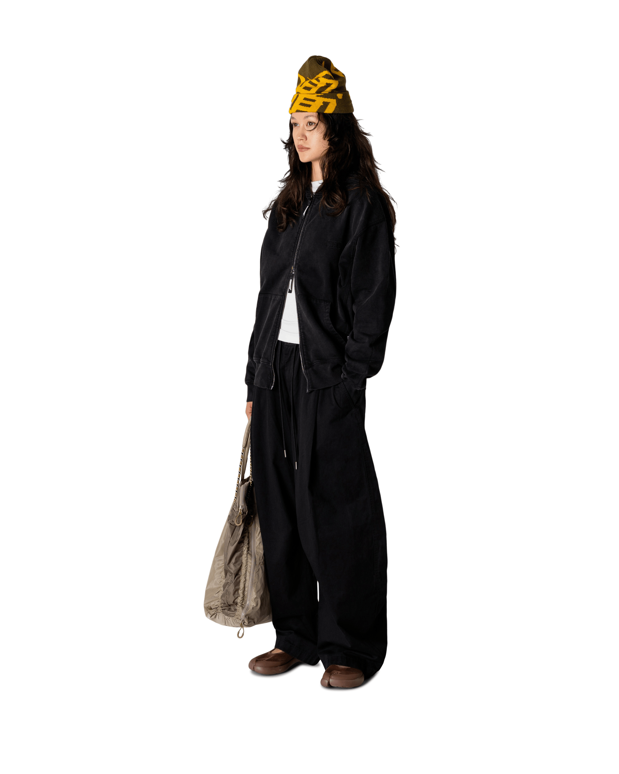 Woodbird Female WBHarper Acid Zip Hoodie Sweats Washed Black