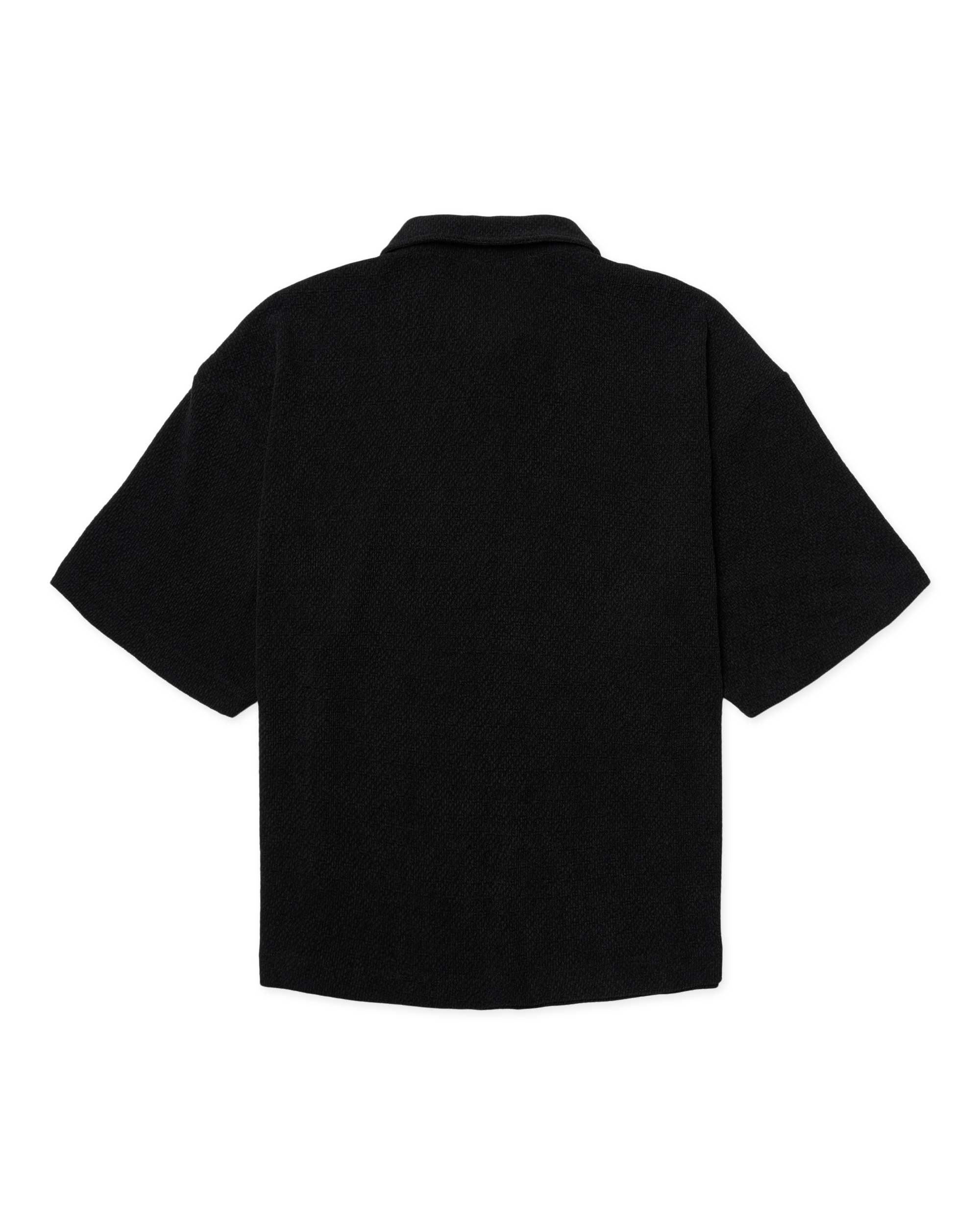 Woodbird WBHiro SS Jiu Zip Polo T-Shirts Black