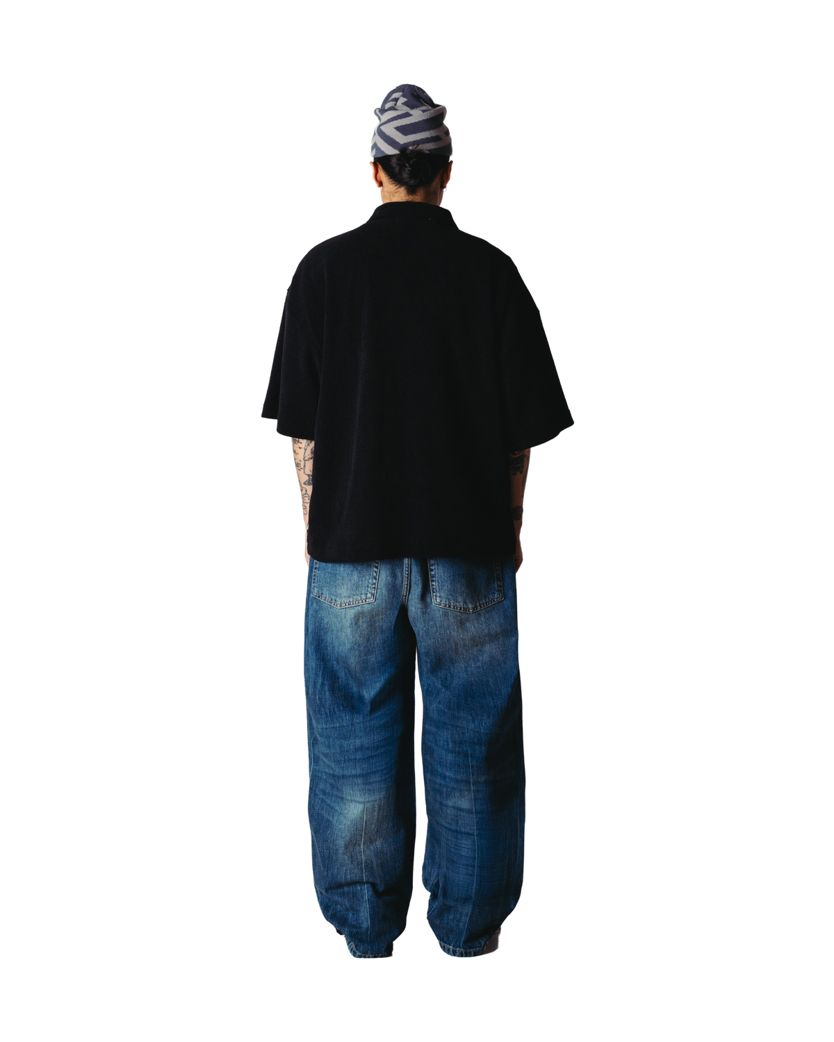 Woodbird WBHiro SS Jiu Zip Polo T-Shirts Black