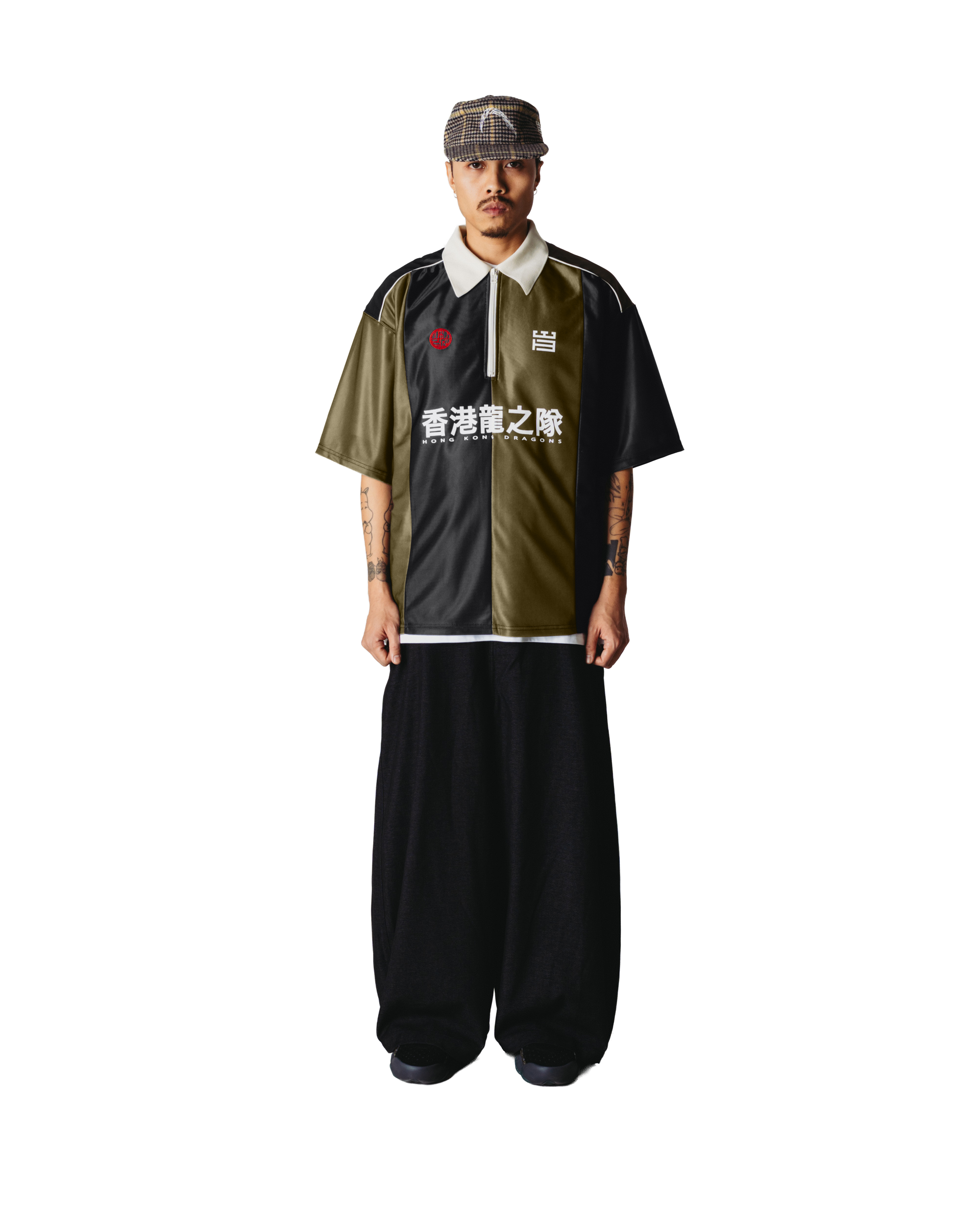 Woodbird WBHiro Sport Zip Polo T-Shirts Dark Olive