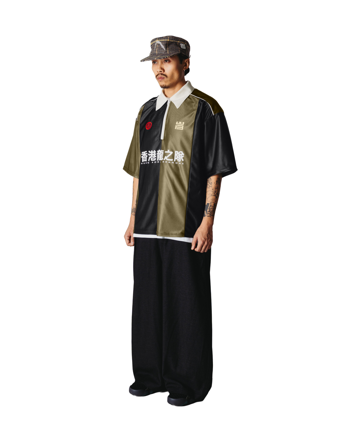 Woodbird WBHiro Sport Zip Polo T-Shirts Dark Olive