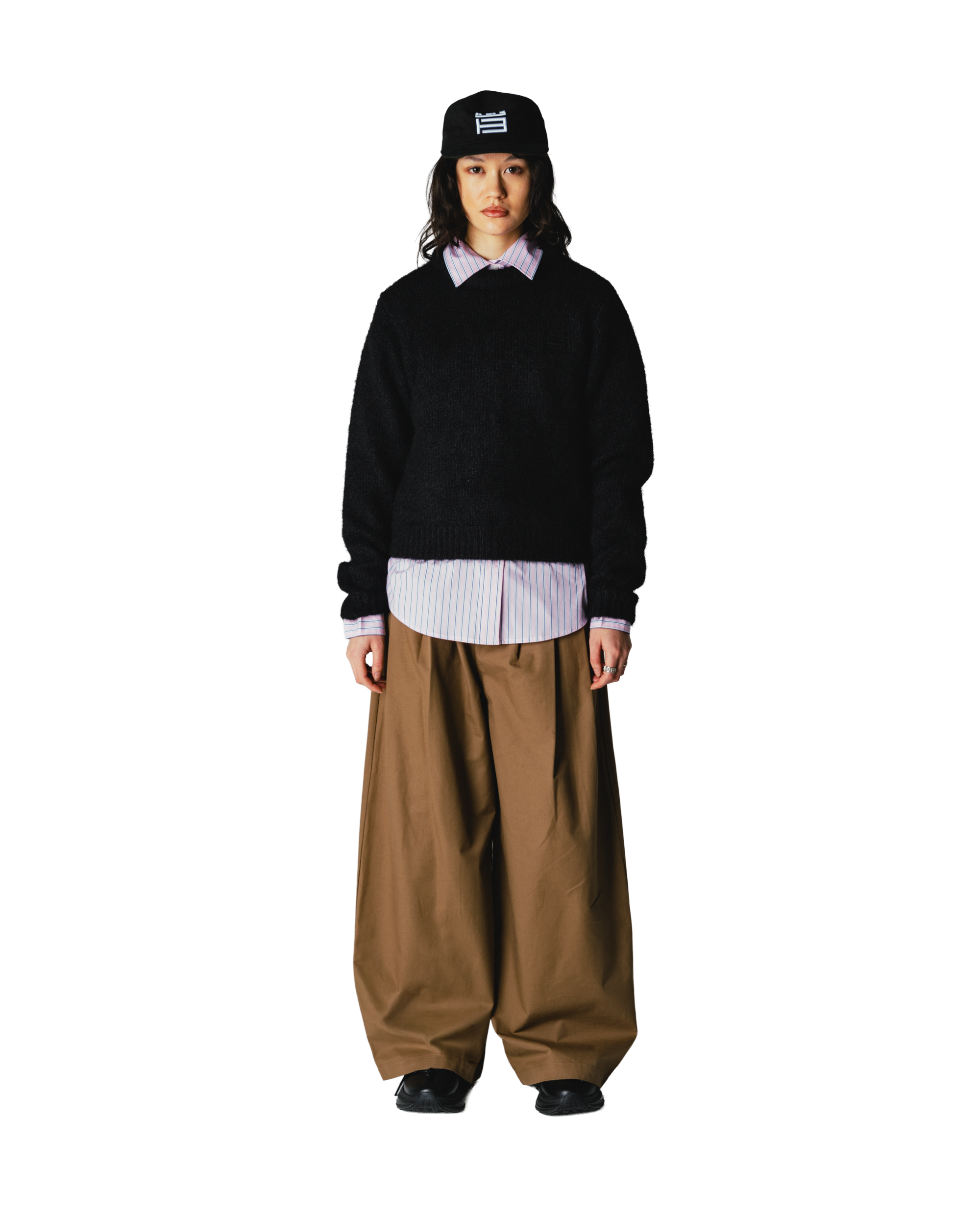 Woodbird Female WBHua Fluffy Crew Knits Black