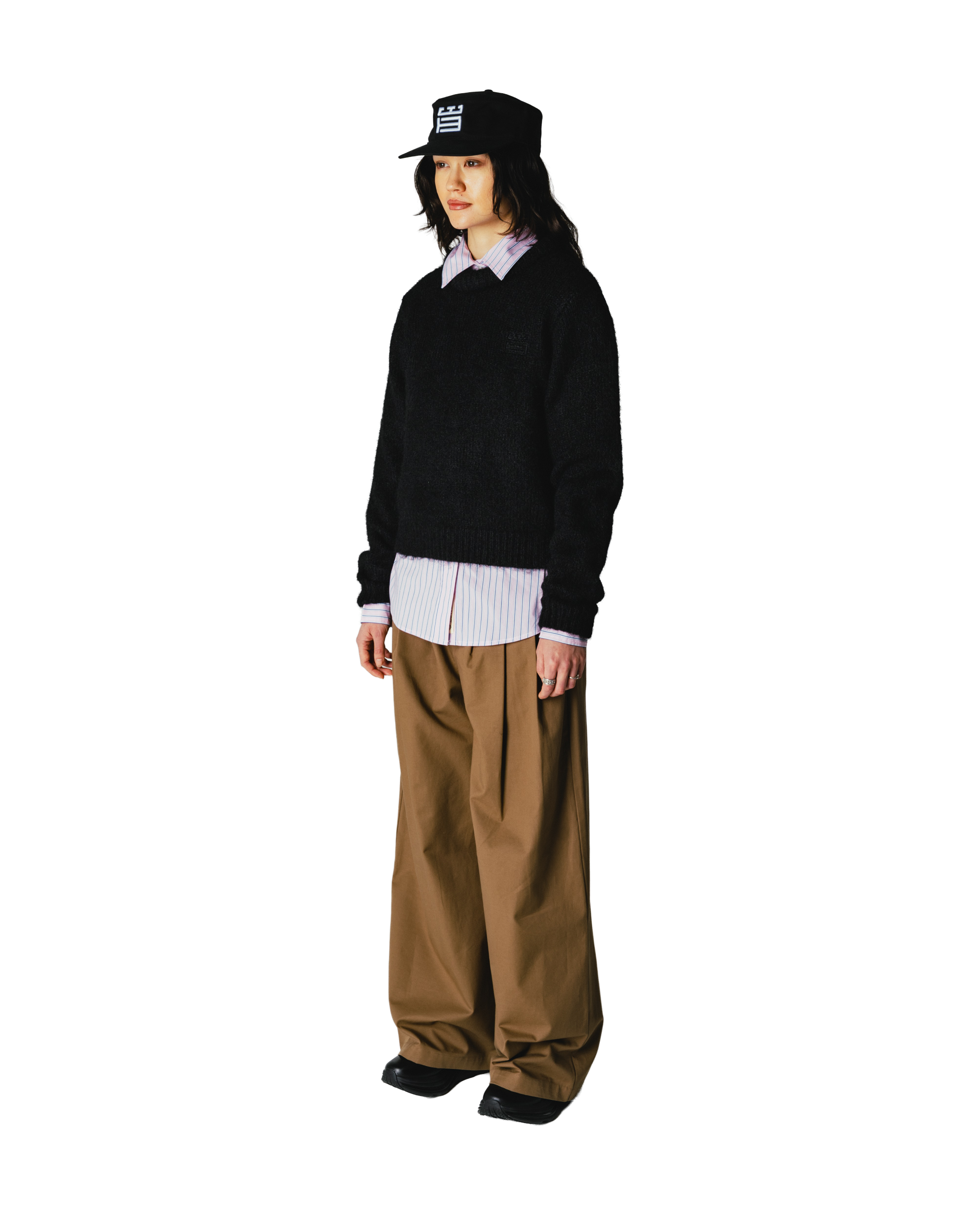 Woodbird Female WBHua Fluffy Crew Knits Black