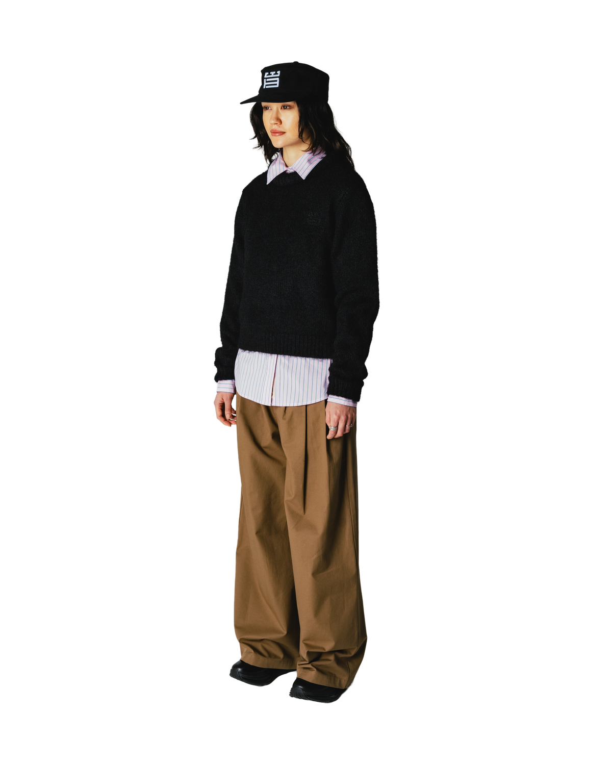 Woodbird Female WBHua Fluffy Crew Knits Black