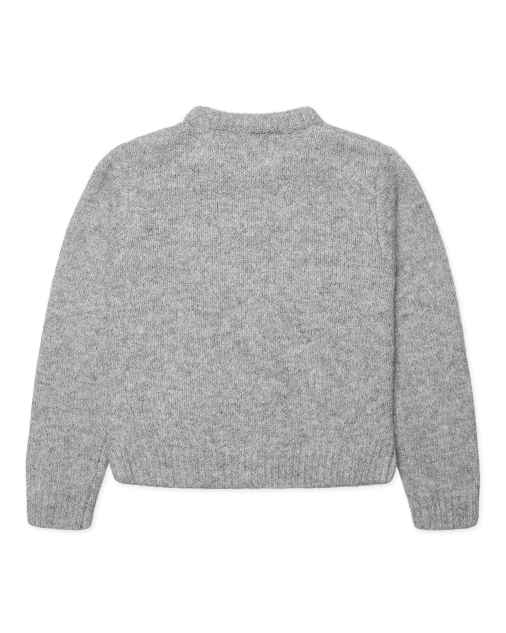 Woodbird Female WBHua Fluffy Crew Knits Grey Melange