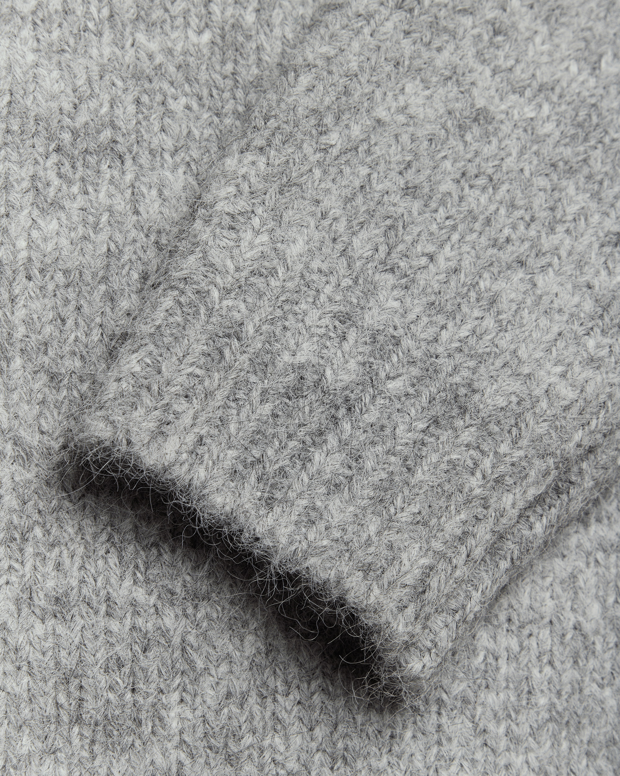 Woodbird Female WBHua Fluffy Crew Knits Grey Melange