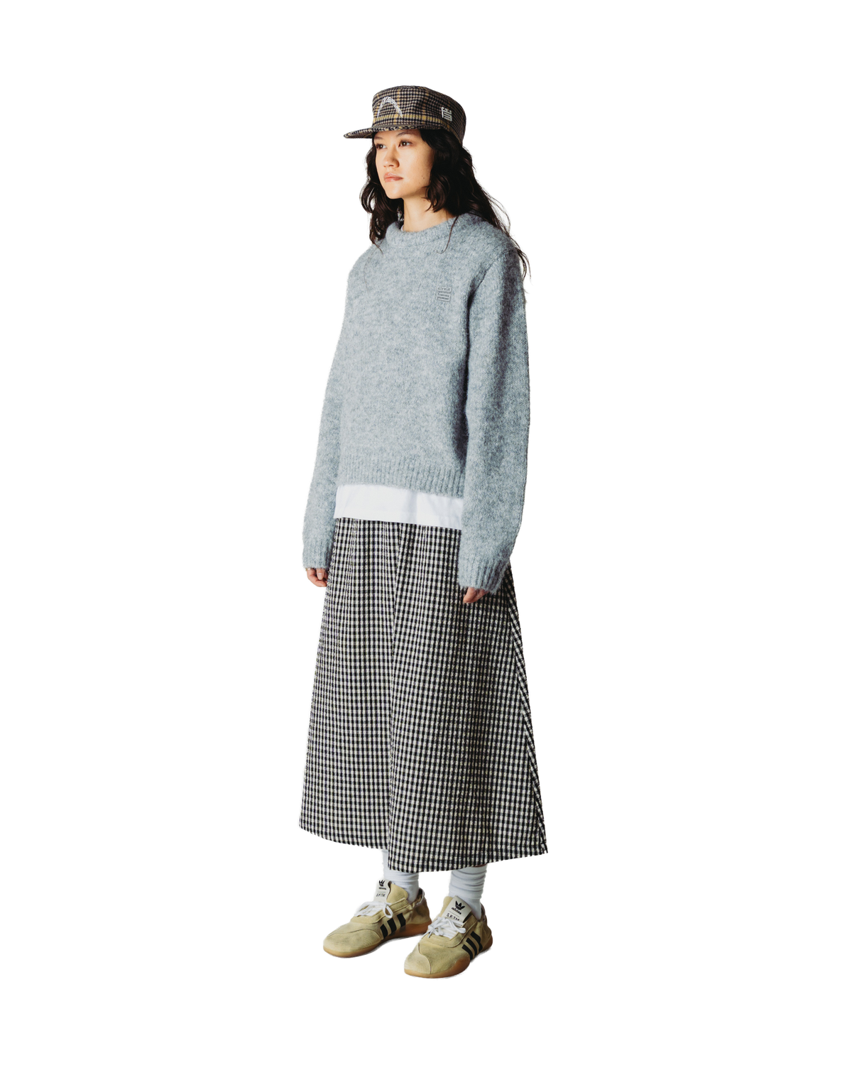 Woodbird Female WBHua Fluffy Crew Knits Grey Melange