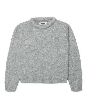 Woodbird Female WBHua Fluffy Crew Knits Grey Melange