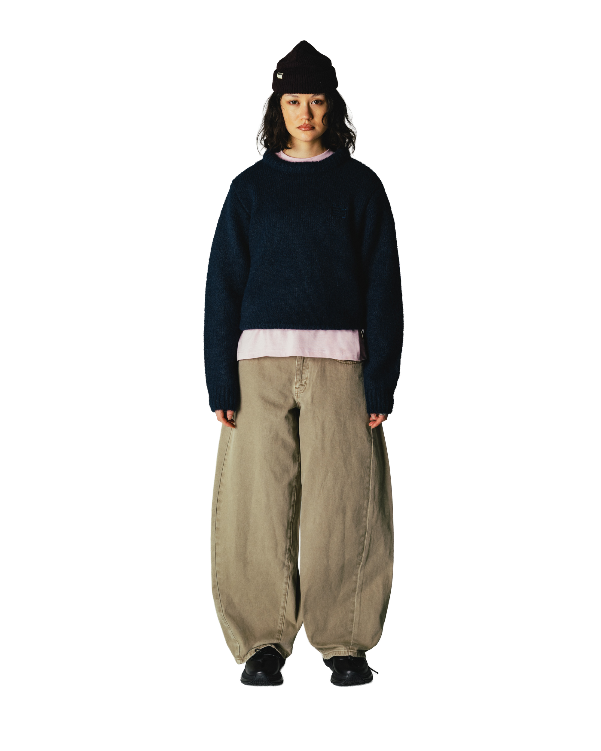 Woodbird Female WBHua Fluffy Crew Knits Navy