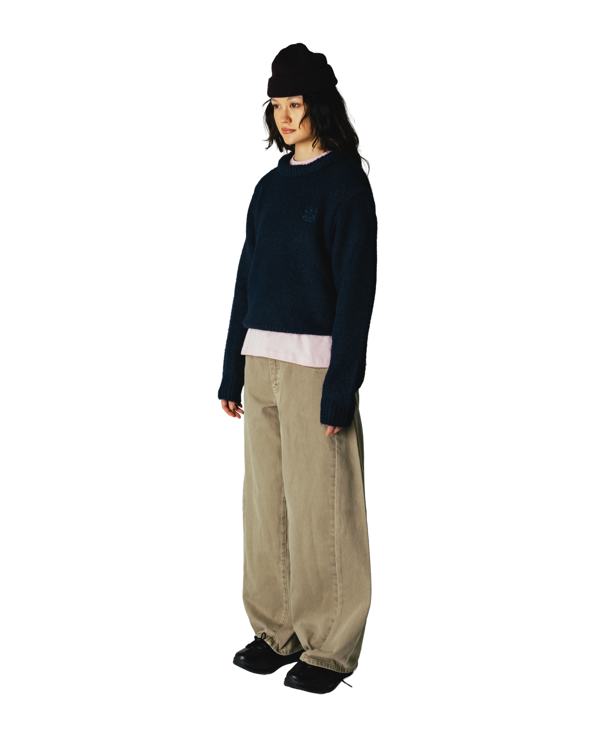 Woodbird Female WBHua Fluffy Crew Knits Navy
