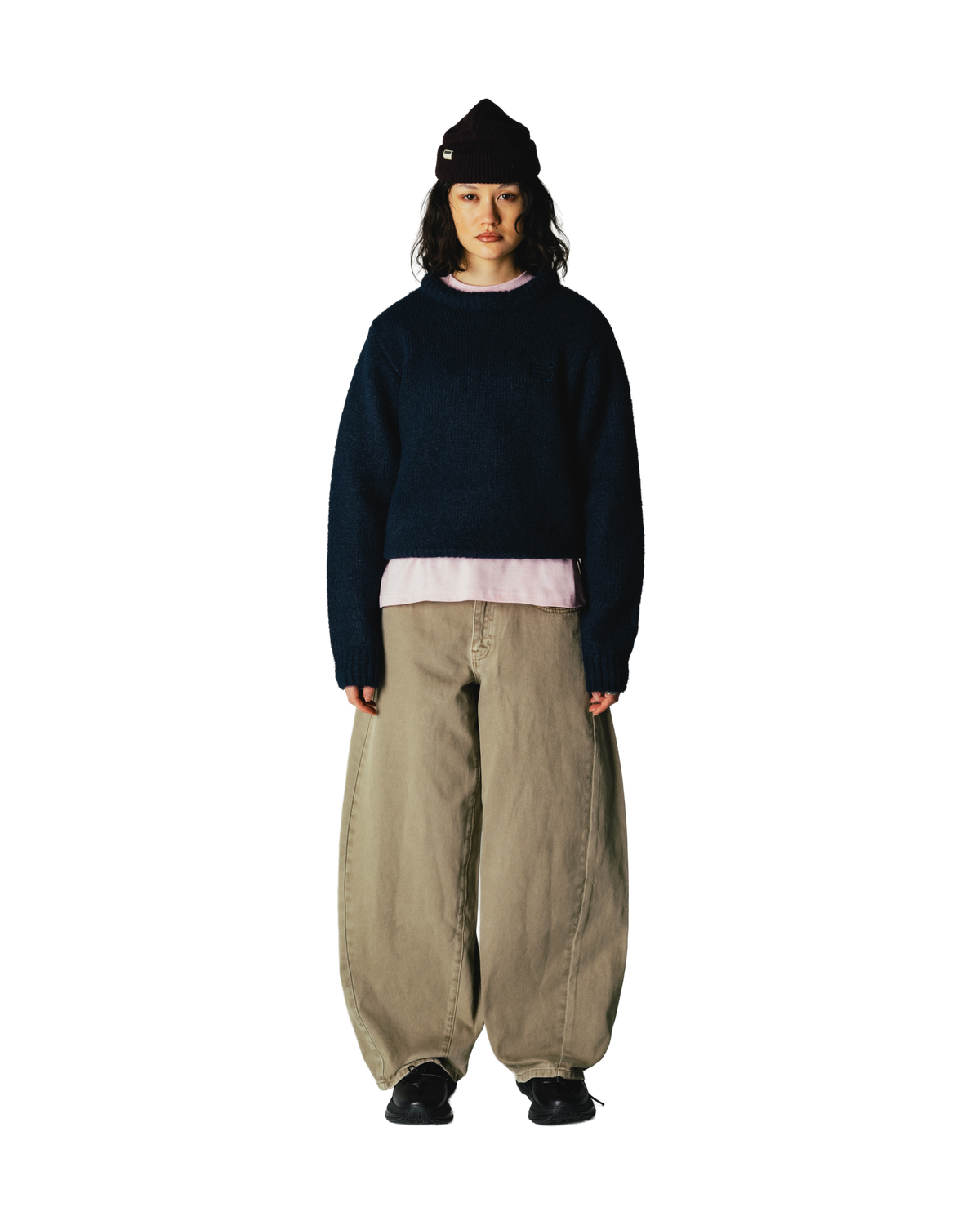 Woodbird Female WBHua Fluffy Crew Knits Navy